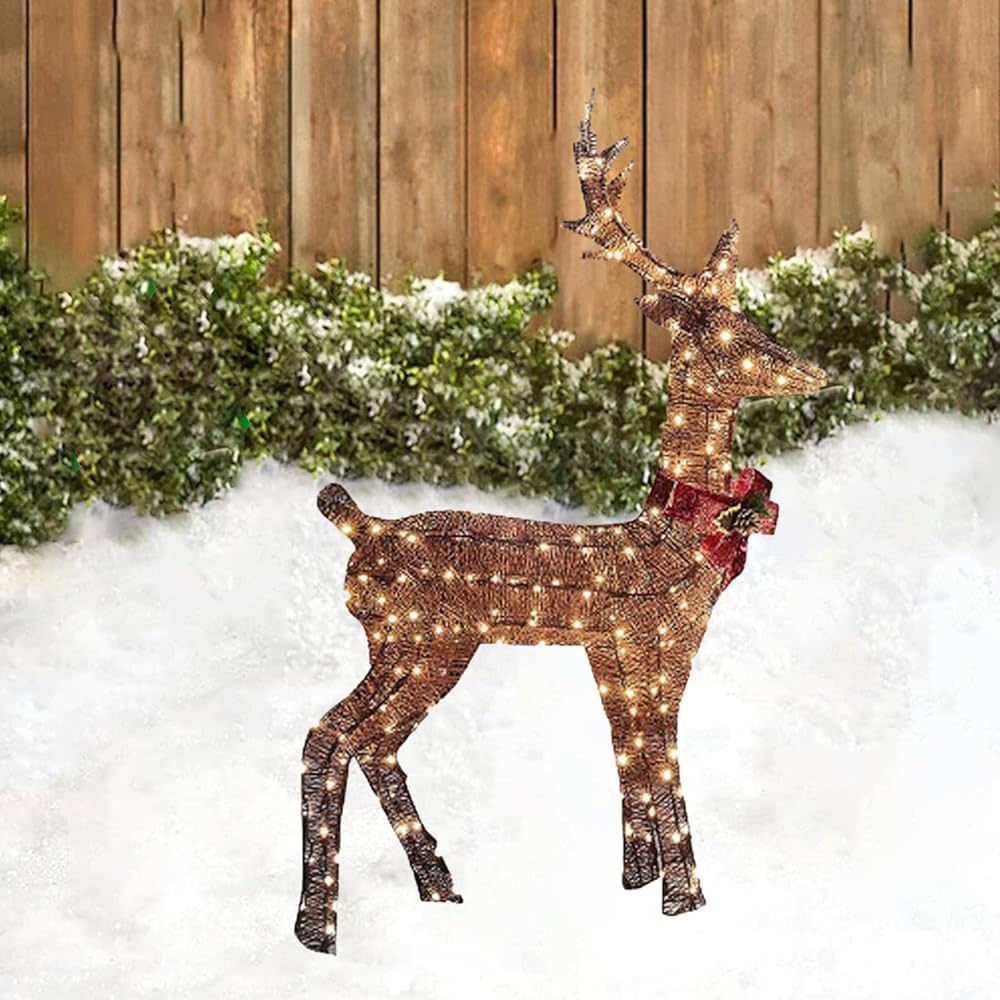 Outdoor wood christmas deer Outlet