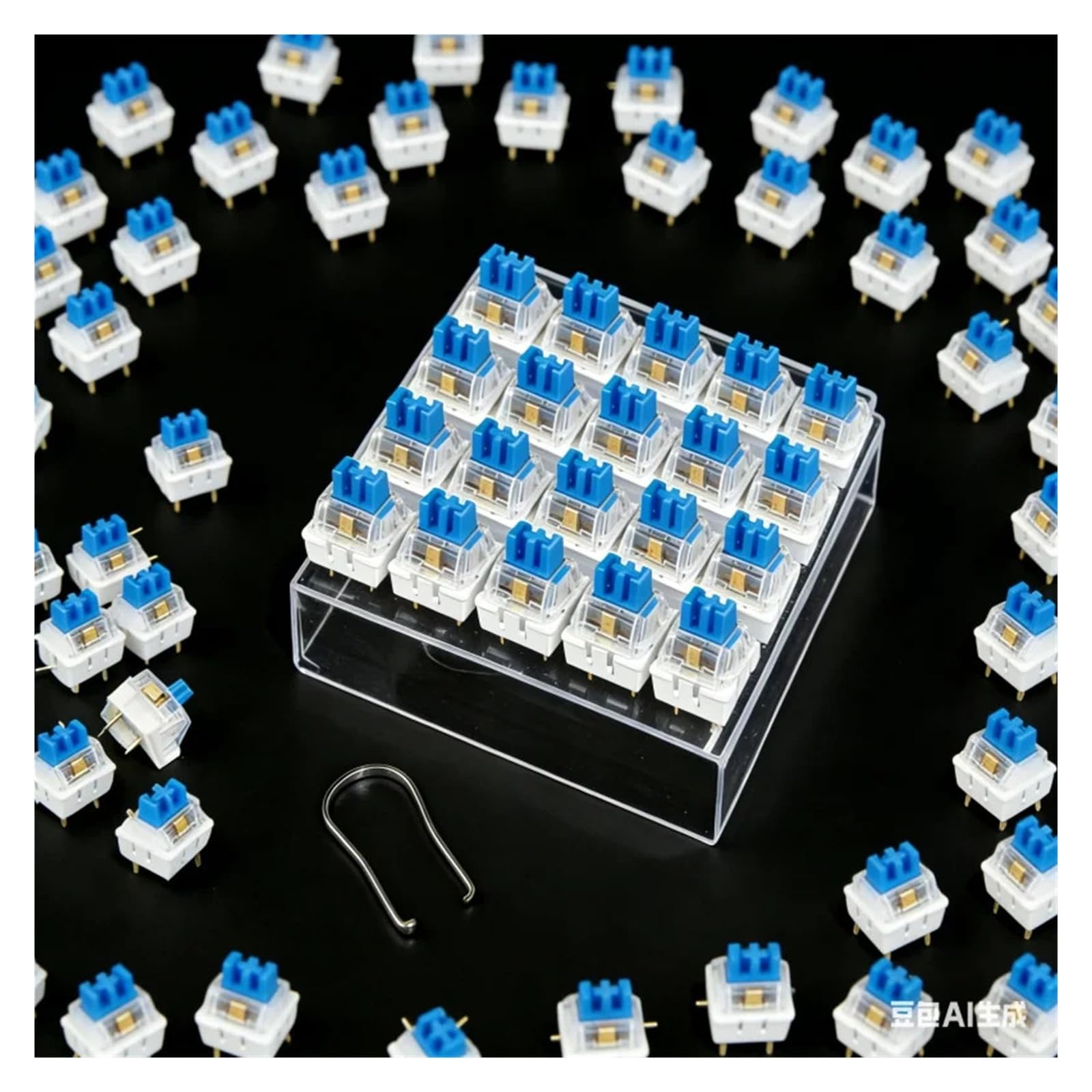 Commutateurs De Clavier 50/100 pièces commutateur de Clavier Clicker Remplacement Tactile 3 Broches for claviers mécaniques Touche Clavier(100pcs)