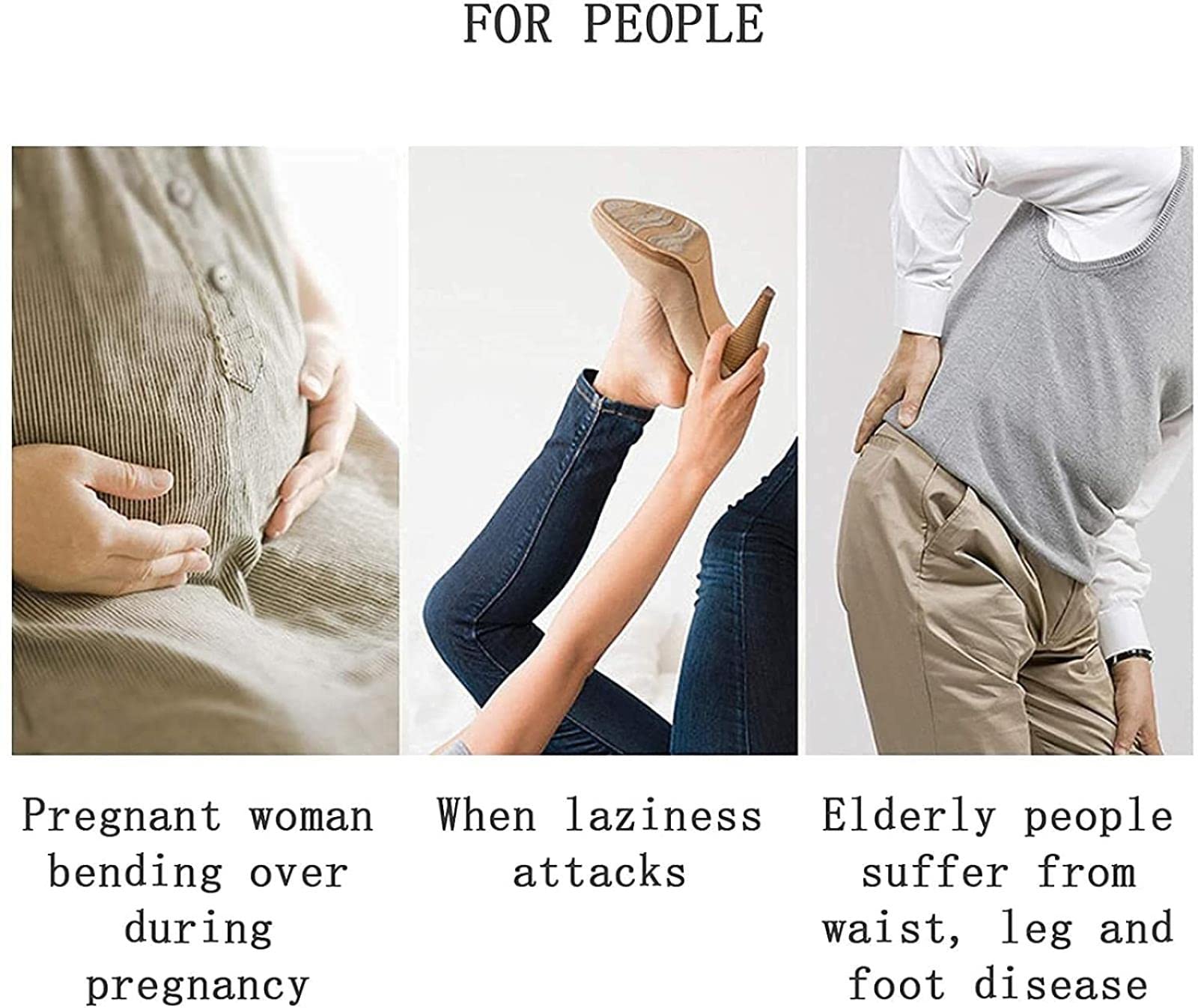 Práctico Calzador de plástico Respetuoso con el Medio Ambiente para niños y Adultos en General pequeño