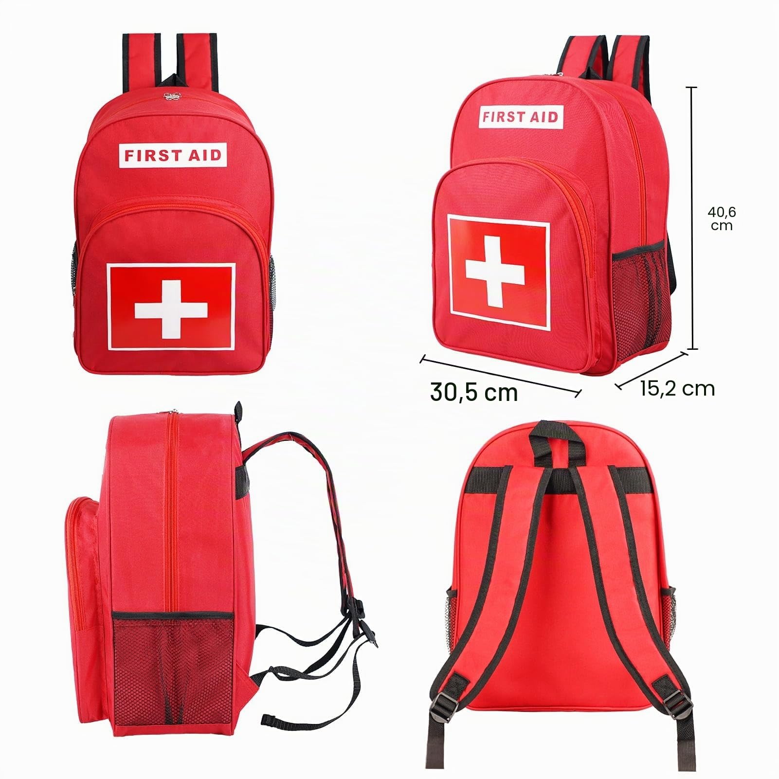 Sac À Dos Vide De Premiers Secours Sac À Dos De Survie, Trousse De Premiers Secours Vide Légère pour Les Urgences À La Maison À L'extérieur Voiture Camping Lieu De Travail Randonnée Survie
