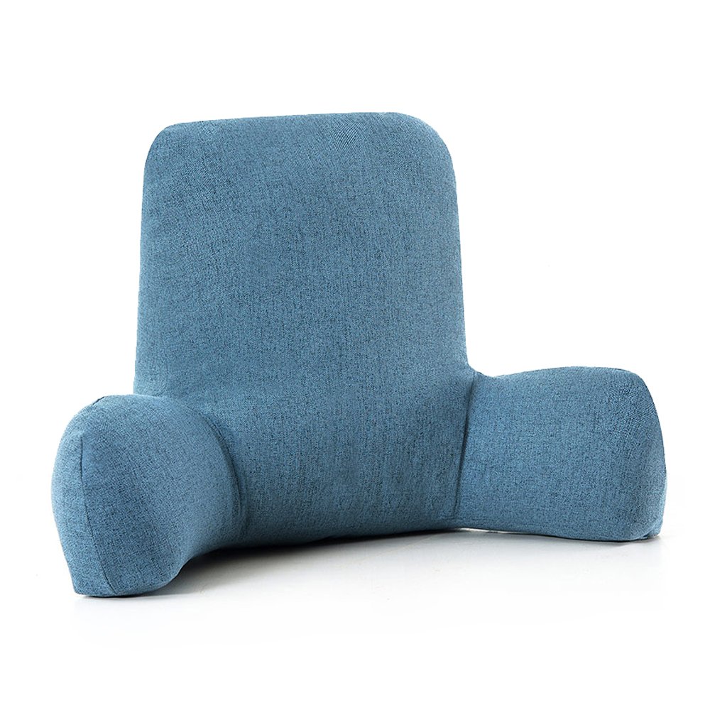 Buy ZOEMO Bed Reading Pillow, Blue Bed Rest Pillows with Arm Rests