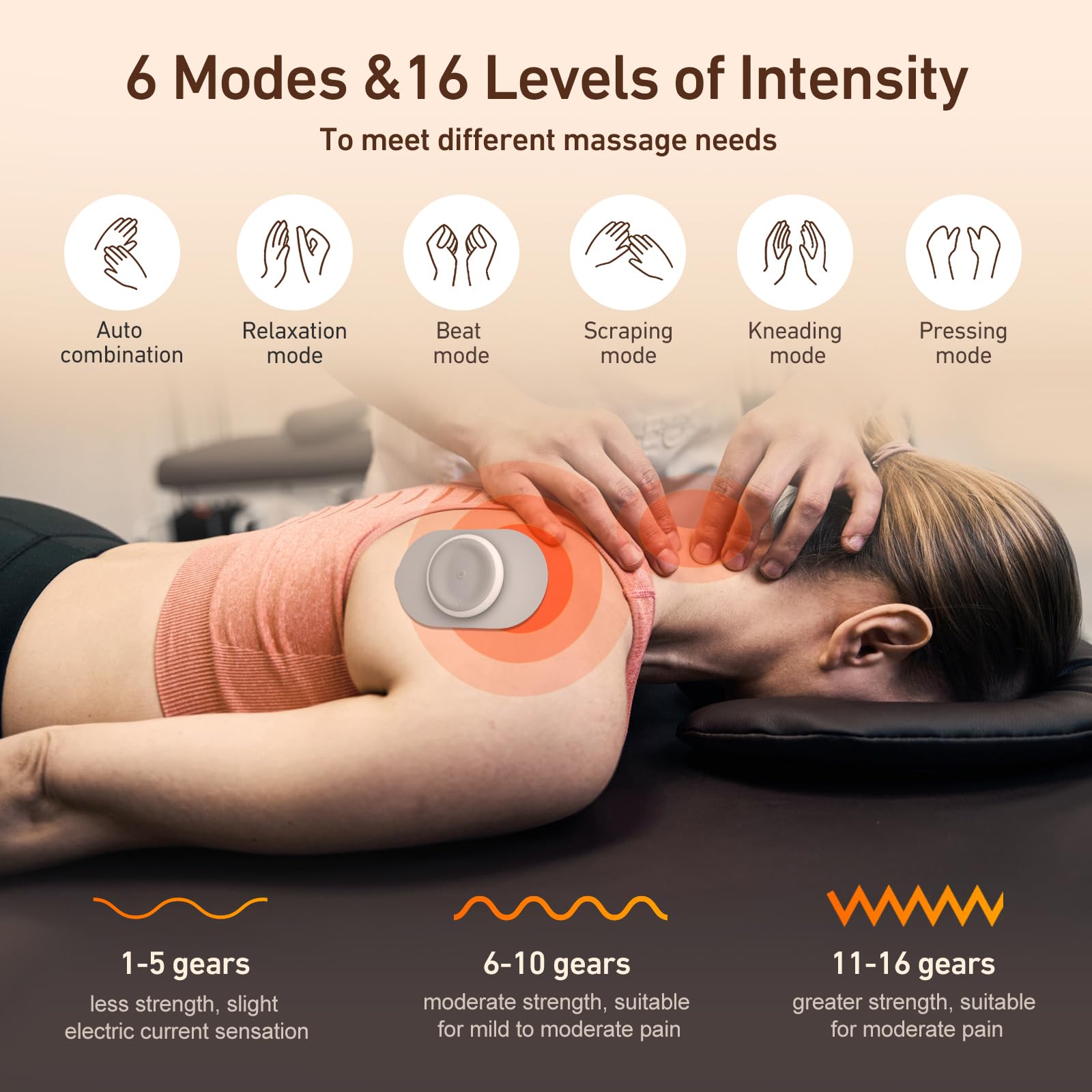 Gesundheitsexperte, tragbares Massagegerät mit LCD-Bildschirm und Ladebox