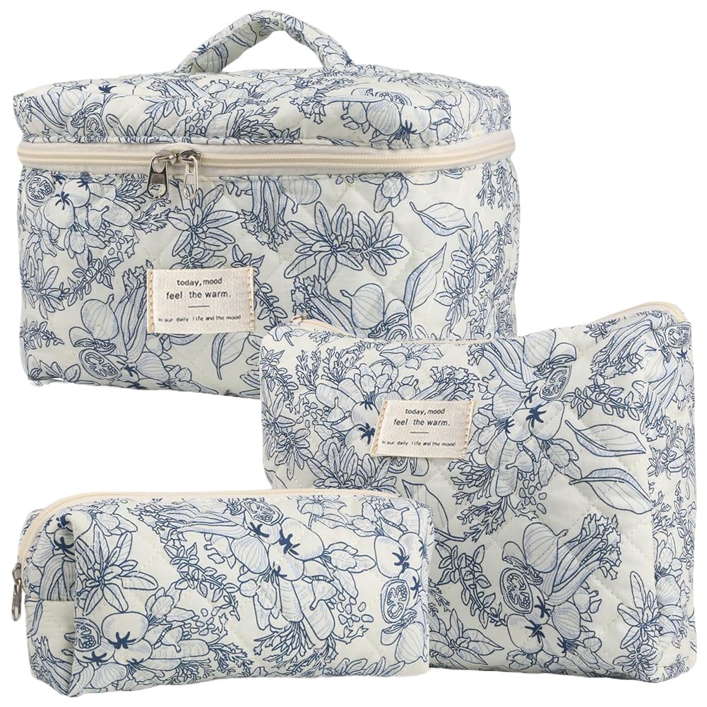 Mnsruu Kosmetiktasche Mit Sonnenblumen-Muster – Praktischer Reise-Beutel Für Make-up, Bürsten & Pflegeprodukte (für Frauen & Mädchen)