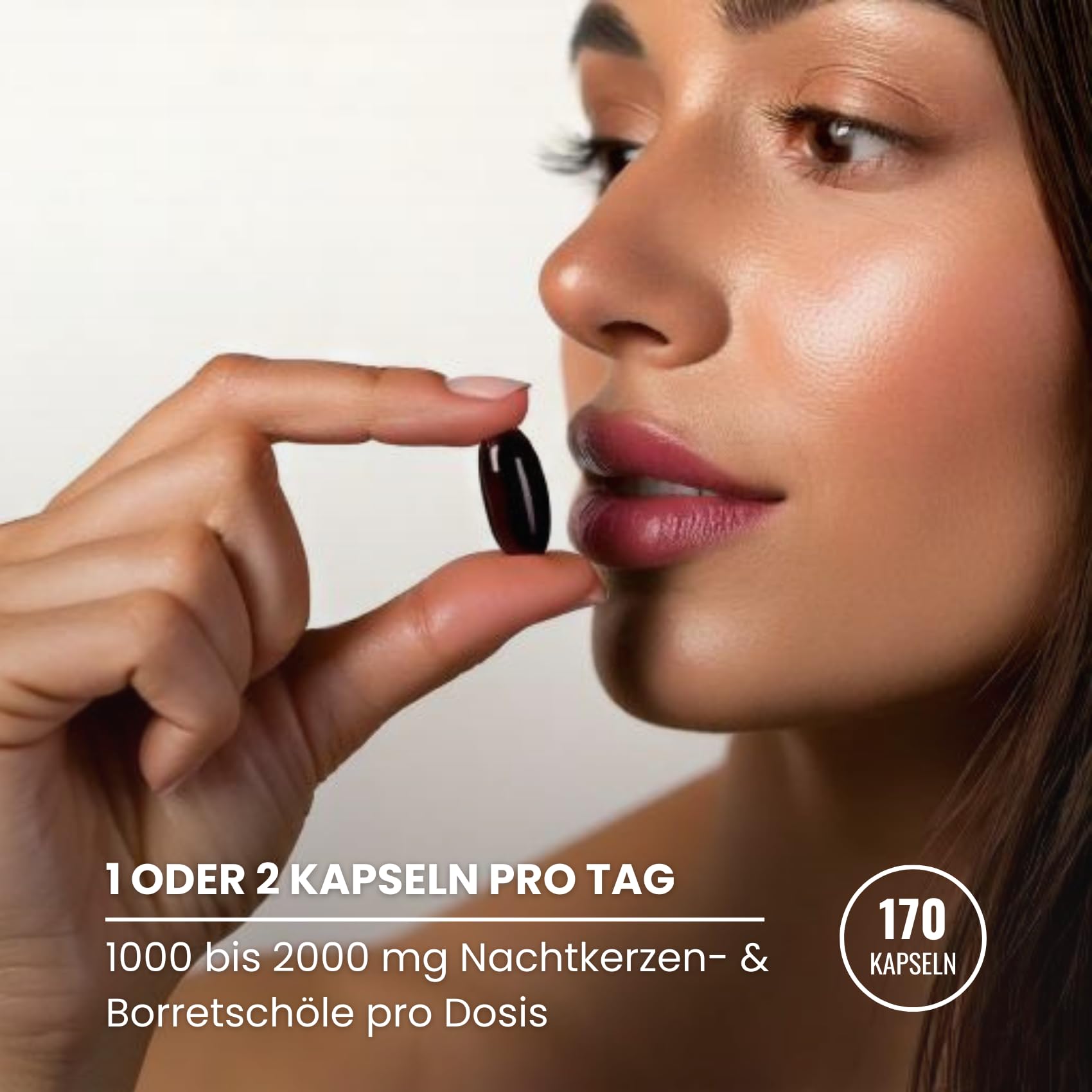 Nachtkerze + Borretsch 1000 mg - 12% GLA, Natürliches Vitamin E und B6 P5P für Hormonelles Gleichgewicht, PMS, Menopause und Hautgesundheit - 170 Perlen - kaltgepresst | Nutribiolite