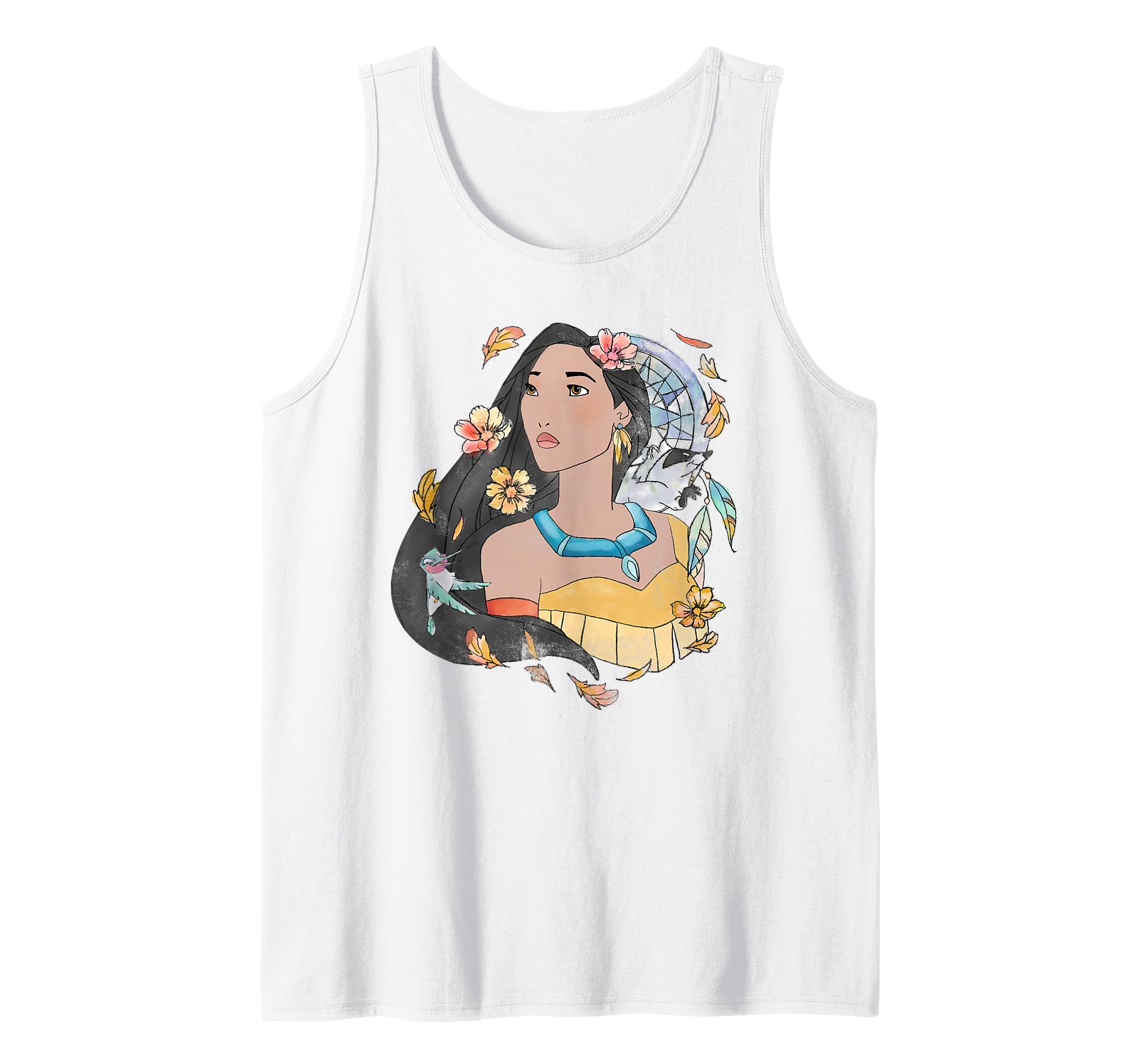 Disney Pocahontas Dream Catcher Sketch Portrait Tank Top