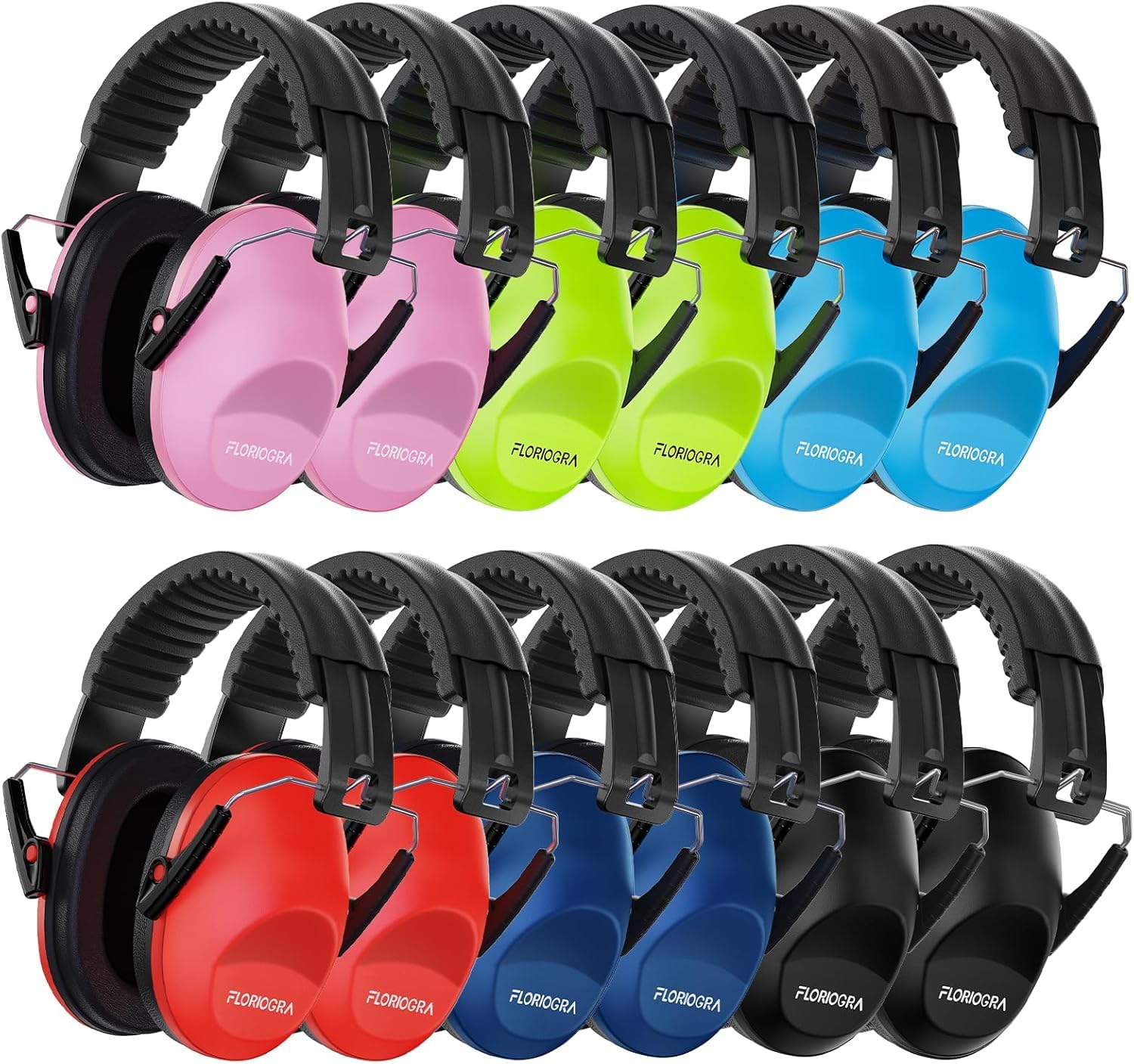 Floriogra 12 Pack Ear Defenders Children, Kids Ear Defenders for Autism, Toddler, Children, Noise Cancelling Headphones for Kids for Concerts, Air Shows, Fireworks