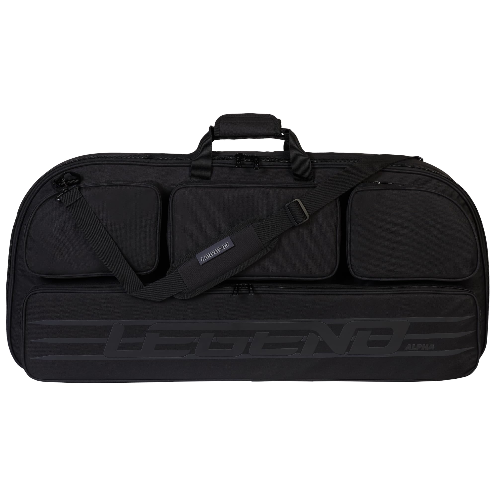 LEGEND Alpha Compound Bow Case - Securely Fits MTM Ultra Compact Arrow Cases - Archery Bow Bag with Back & Shoulder Straps - Includes Cam Protectors, Soft Padding, and Extra Pockets 37"x16.5" Interior