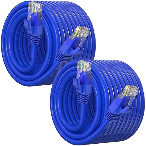 Miniatura 66 de Maximm Cable Ethernet Cat 6 de 30 pies (paquete de 2) – Cable LAN de alta velocidad, cable de Internet, cable de conexión y cable de red – UTP, 10