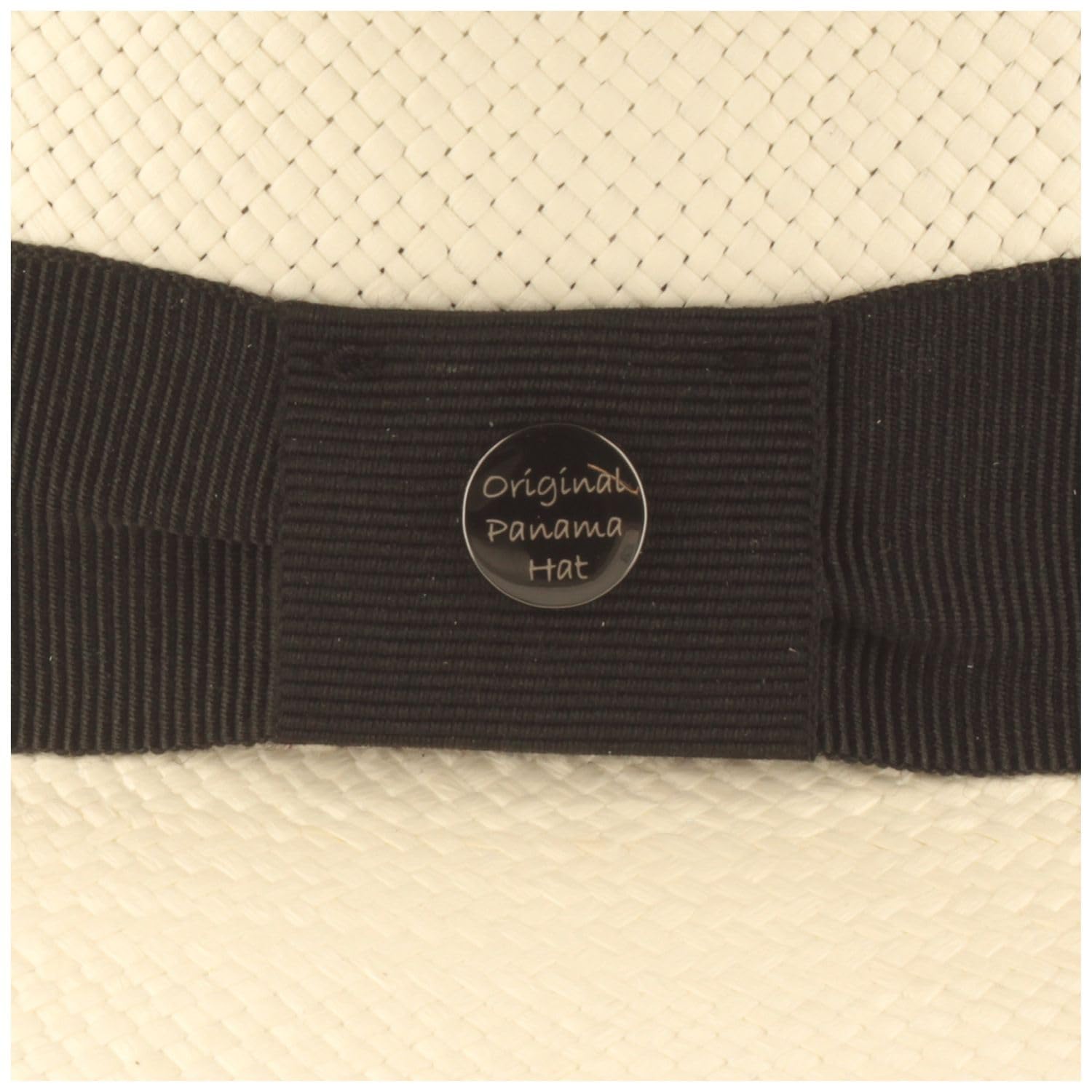 Breiter ORIGINAL Panama Hut, Strohhut, Sommerhut, mit UV Schutz 50+, Lederband-Garnitur, Silikon Verstärkung, Made IN Ecuador