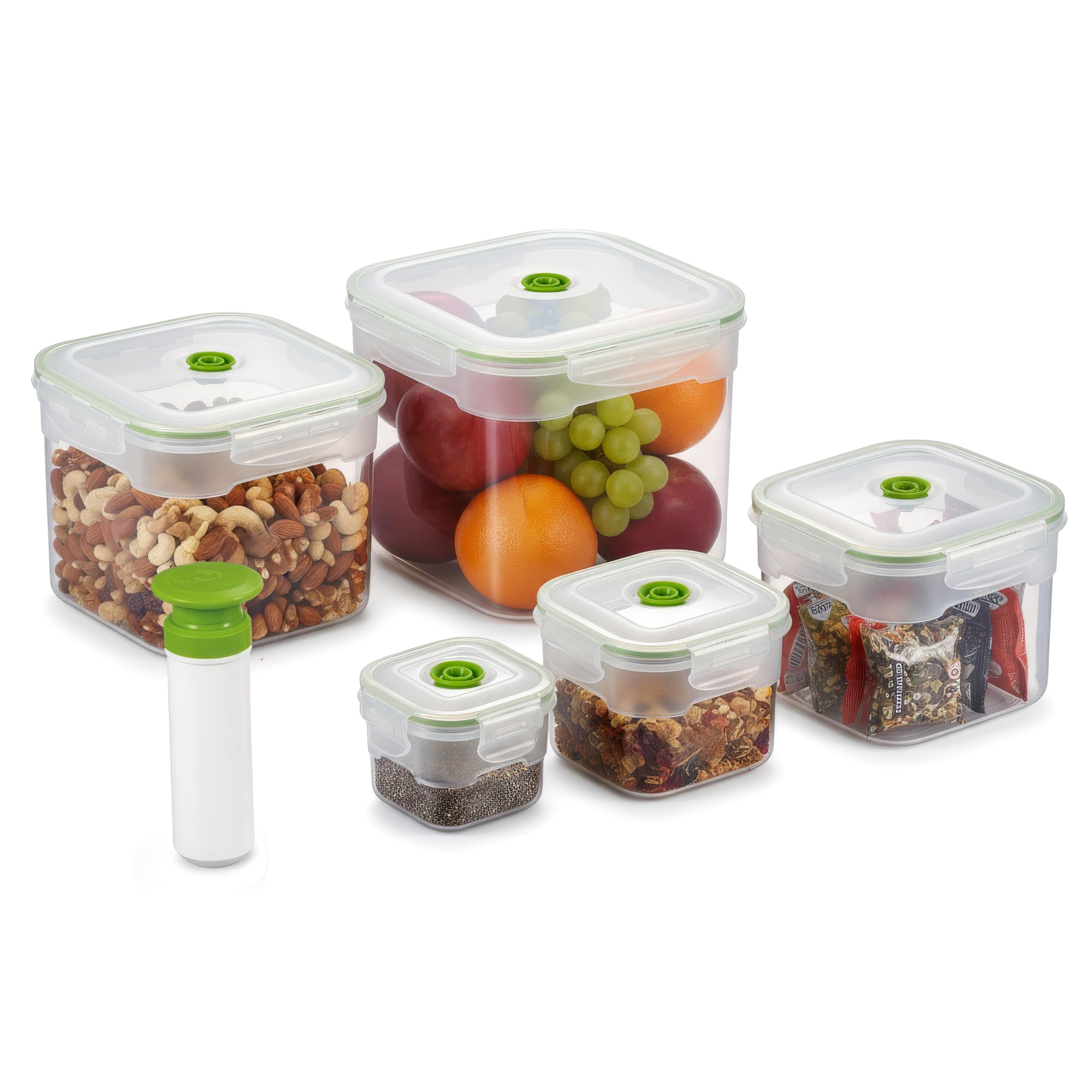 Lasting Freshness 11 piece Vacuum Seal Food Storage Containers