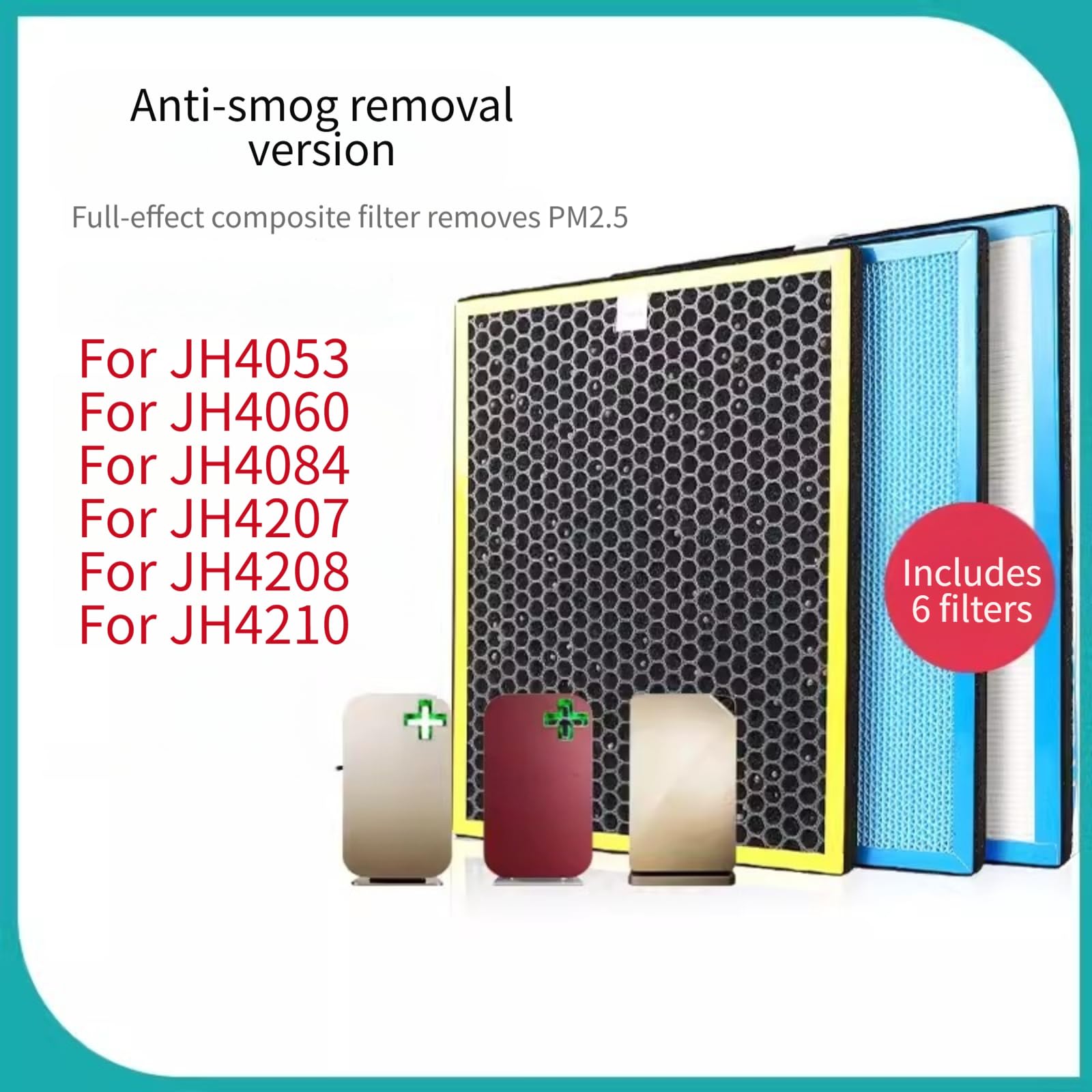 Filtro Ricambio Purificatore HEPA MERV18 per SKG Filtro Ricambio(6 pieces)