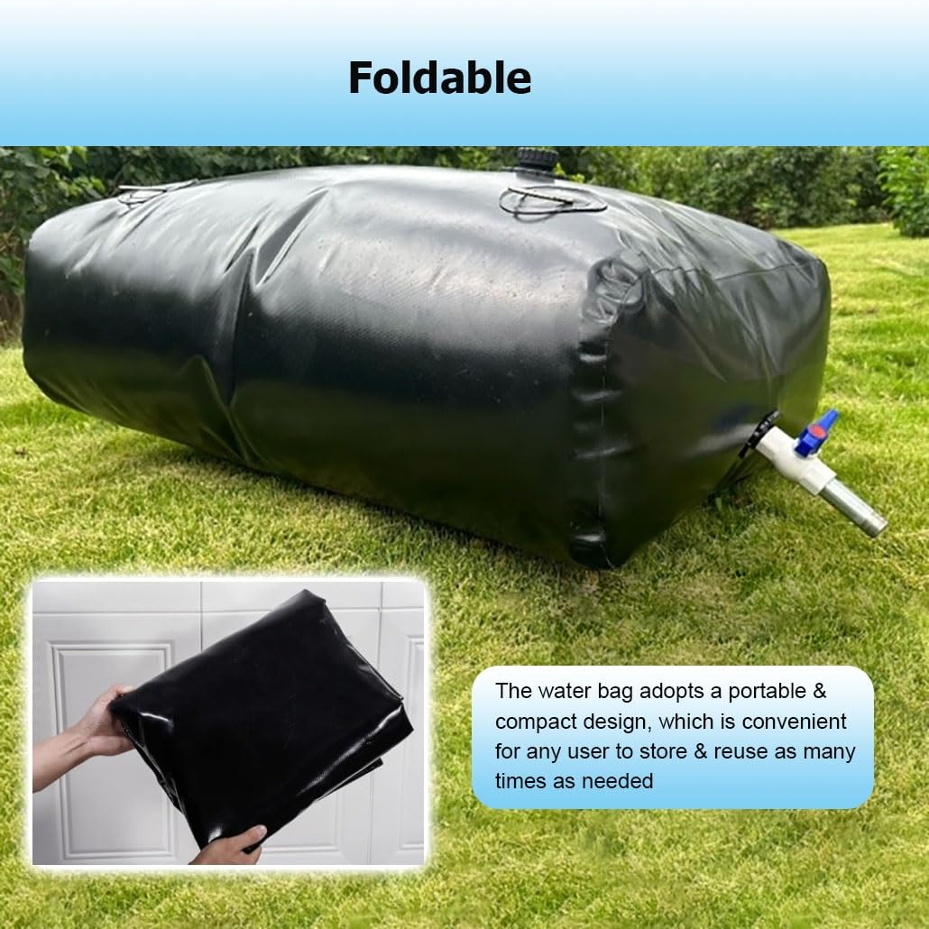 Tanque de Agua, Flotador de Agua portátil Plegable, contenedor de Almacenamiento de Agua Blanda de Gran Capacidad, Bolsa de Agua, para Agua de Emergencia, Camping en Caravana, Jard