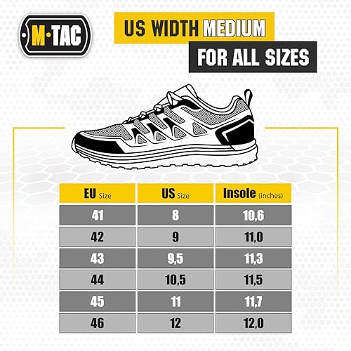 Miniatura 7 de M-Tac Zapatillas deportivas tácticas para correr, caminar, senderismo para hombres, malla ligera