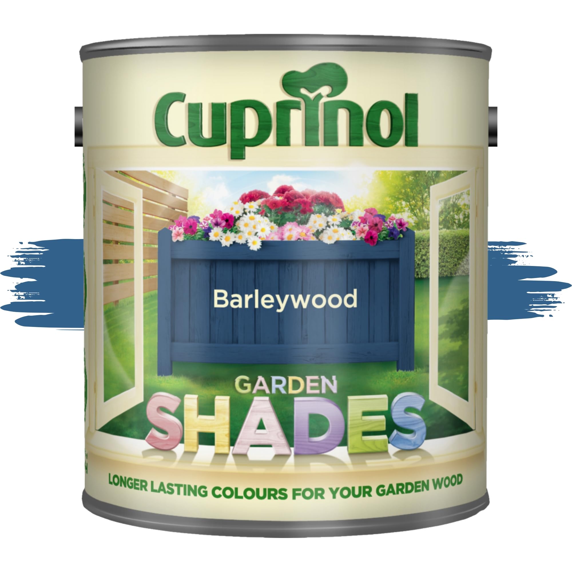 AOC24 Garden Fence Shade Paint - Exterior Wood Paint for Sheds, Fences - Water-Based, Quick Drying 1 Hour - Use on Wood, Terracotta, Stone, Brick - Outdoor Garden (Barleywood, 2.5 Liters)