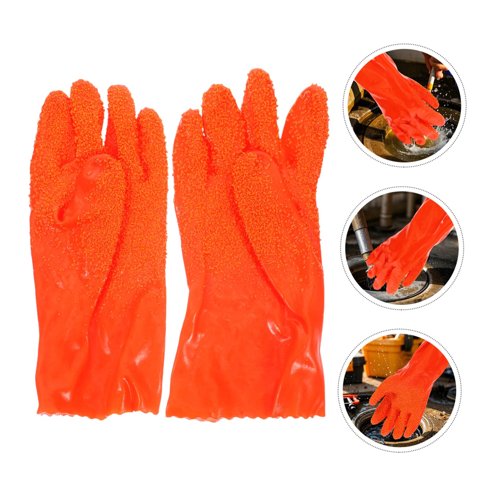 Guantes de Limpieza de Tuberías Impermeables y Resistentes, 6 Pares