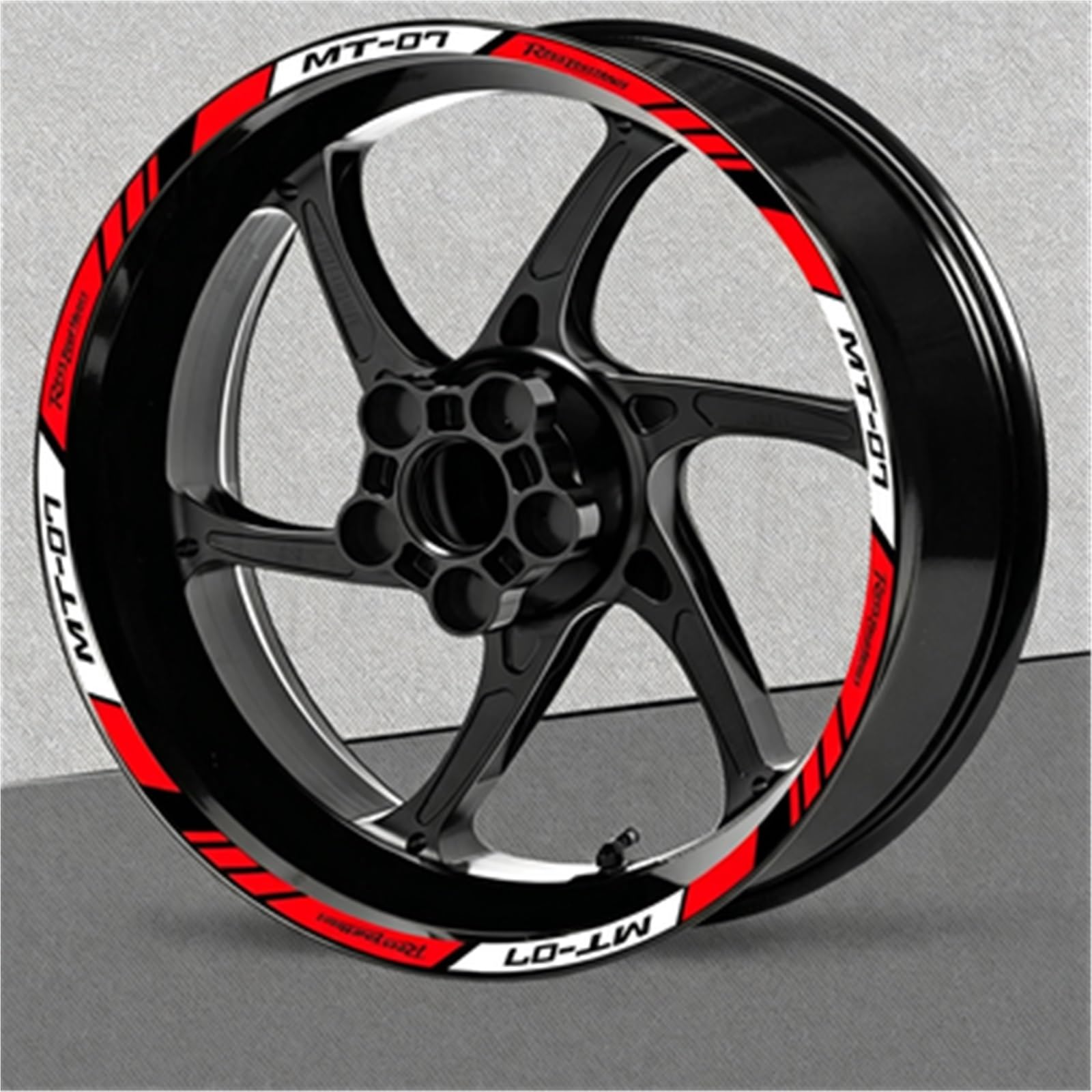 Motorcycle Wheel Rim Stickers Hub Stripe Tape Decals for Yamaha MT-07 MT07 Mt 07(Color3)