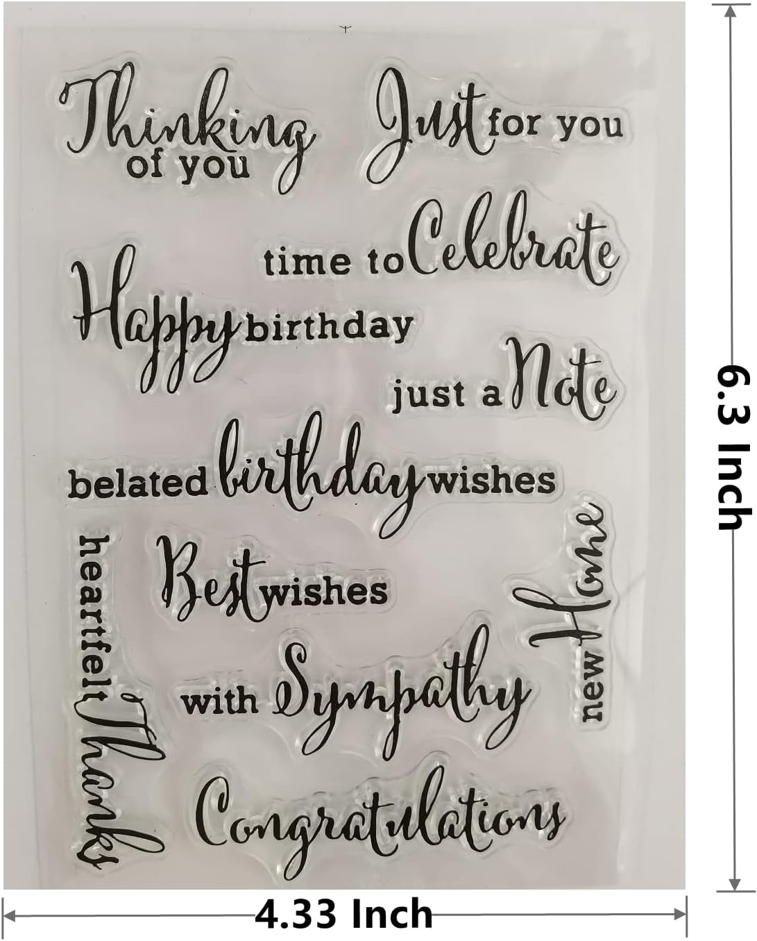 Thinking of You Time to Celebrate Sentiment Clear Stamps for Card Making Decoration & DIY Scrapbooking