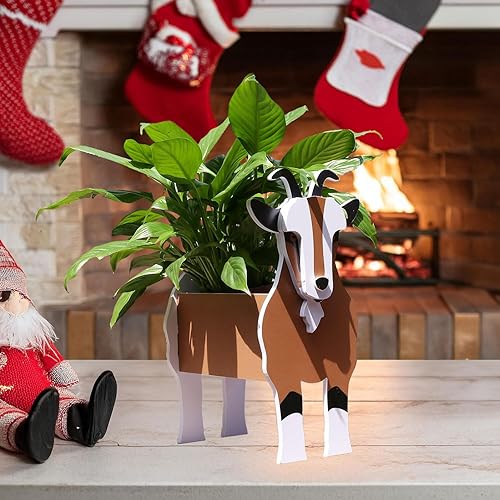 Miniatura 2 de Regalos de Cabra Gochoi Lindas Macetas de Flores de Cabra, Decoración de Jardín al Aire Libre, Regalos de Navidad y Cumpleaños para Mujeres,