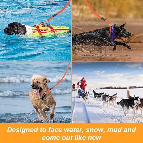 Miniatura 6 de Vivifying Correa larga impermeable para perros, correa de entrenamiento para perros de 20 pies para exteriores, correa larga de PVC duradera con