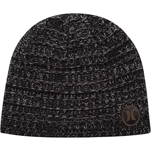 Hurley Men's Winter Hat - Loose Knit Marled Beanie