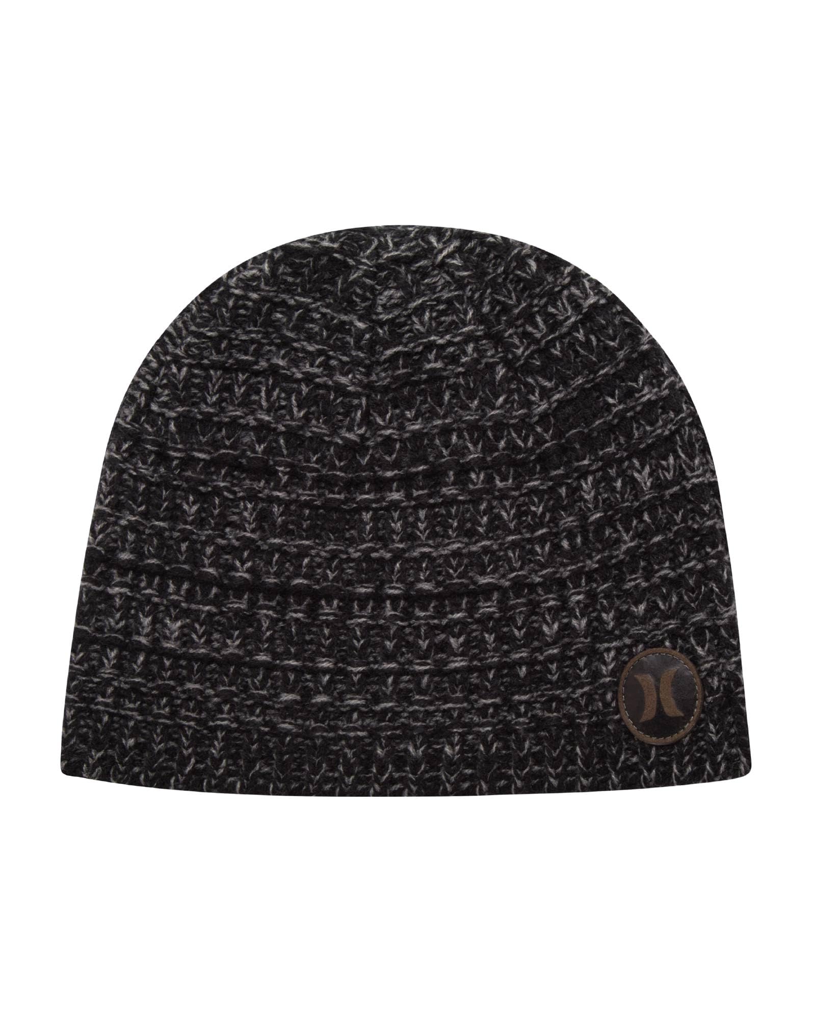 Hurley Men's Winter Hat - Loose Knit Marled Beanie, Black