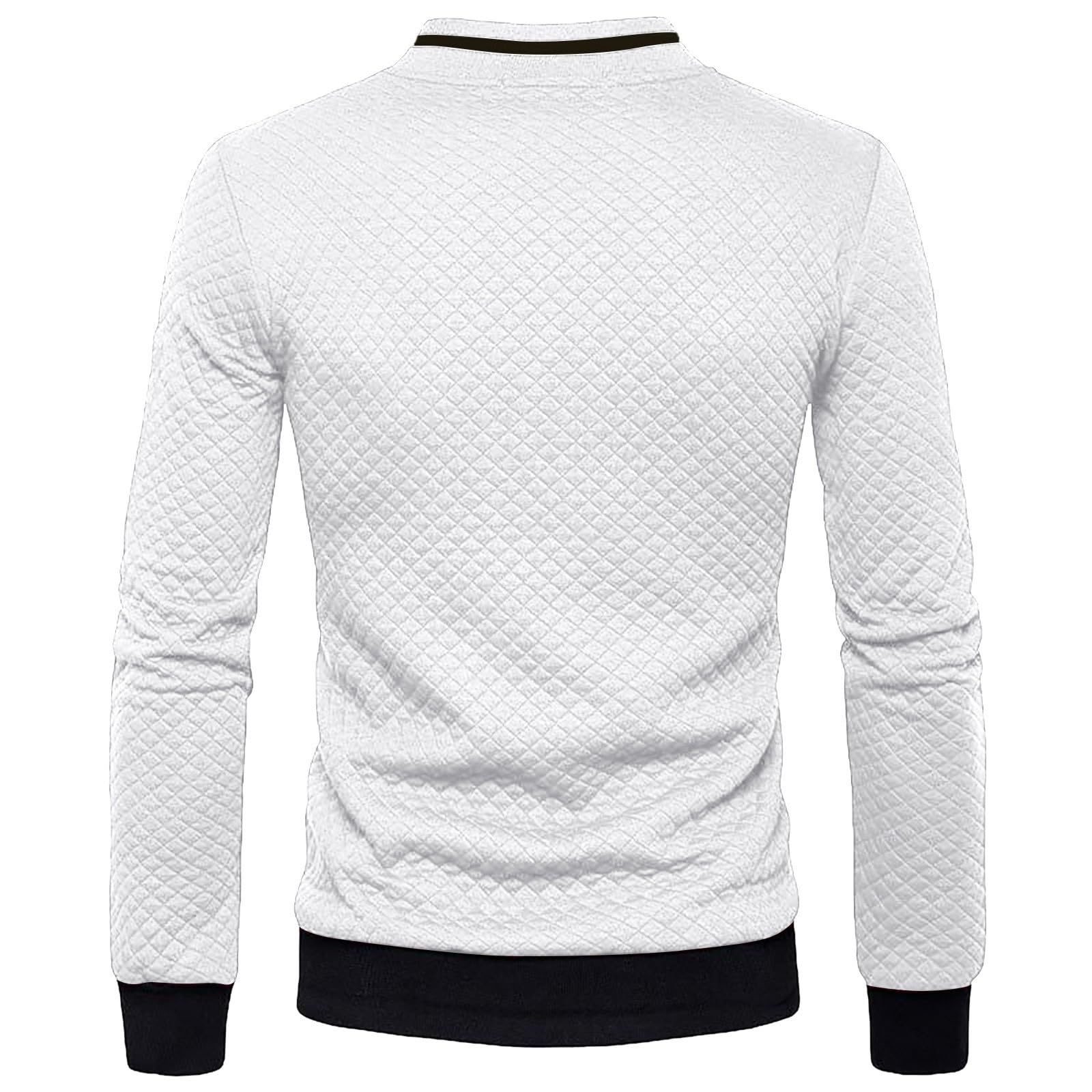 Generisch Tuta sportiva da uomo, da jogging, da uomo, a maniche lunghe, senza cappuccio e pantaloni sportivi, motivo strutturale, per jogging, fitness, tempo libero, 2 pezzi