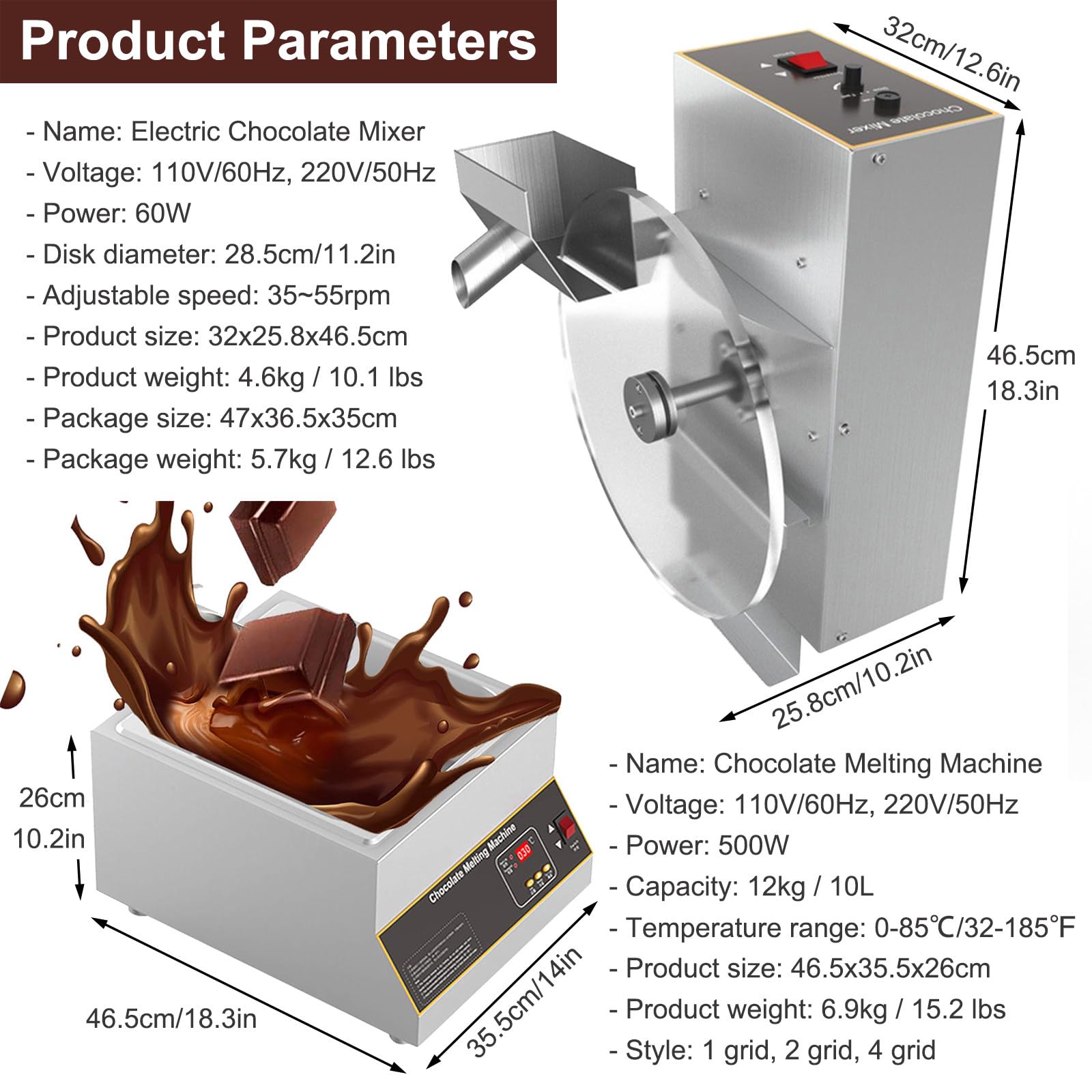 Mezcladora Comercial para Fundir Chocolate con Horno De Fusión para Repostería Y Preparación De Postres.