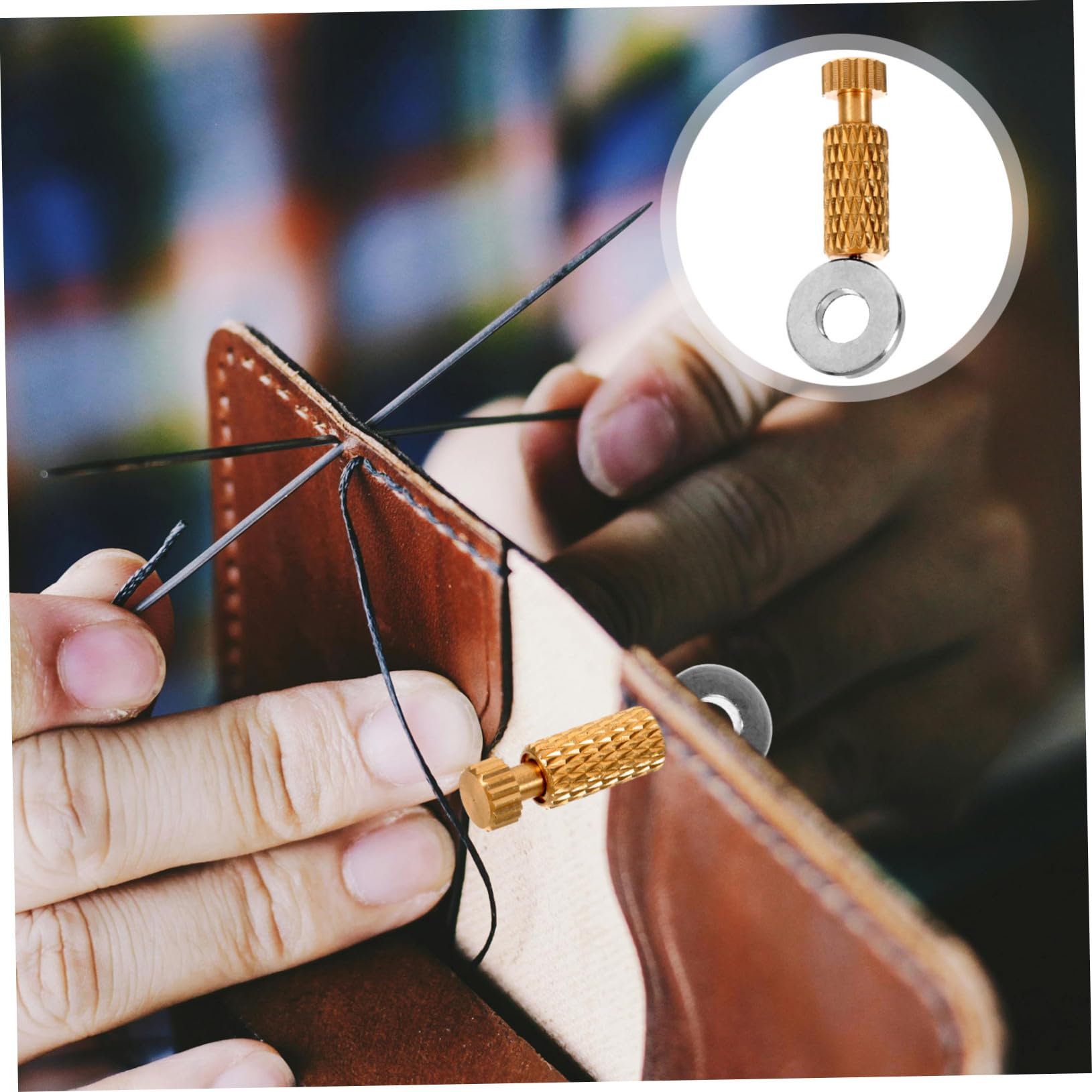 SHINEOFI 40 Piezas Localizador De Productos De Cuero Alfileres De Costura Pin De Ubicación Aguja De Posición De Cuero Pin De Posición Creativa Pin De Ramo De Boda Pin Acolchado Para Coser
