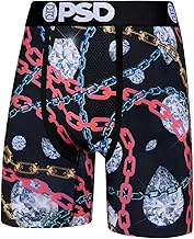 PSD Underwear Mens Boxer Briefs - Luxury Print, Standard Length Pack & Singles, Soft & Breathable Boxer Briefs for Men