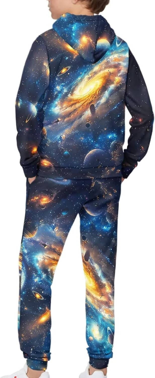 Renewold Boys Tracksuits Kids Hoodie Sweatshirt and Jogger Sweatpants 2 Pieces Sweatsuits Set Long Sleeve Activewear