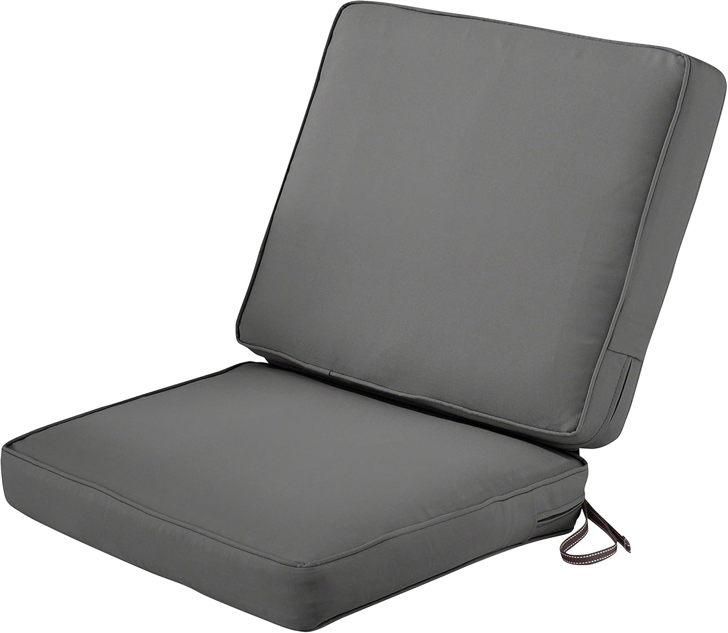 Classic Accessories Montlake FadeSafe FadeSafe Water-Resistant 44 x 20 x 3 Inch Patio Chair Cushion, Light Charcoal