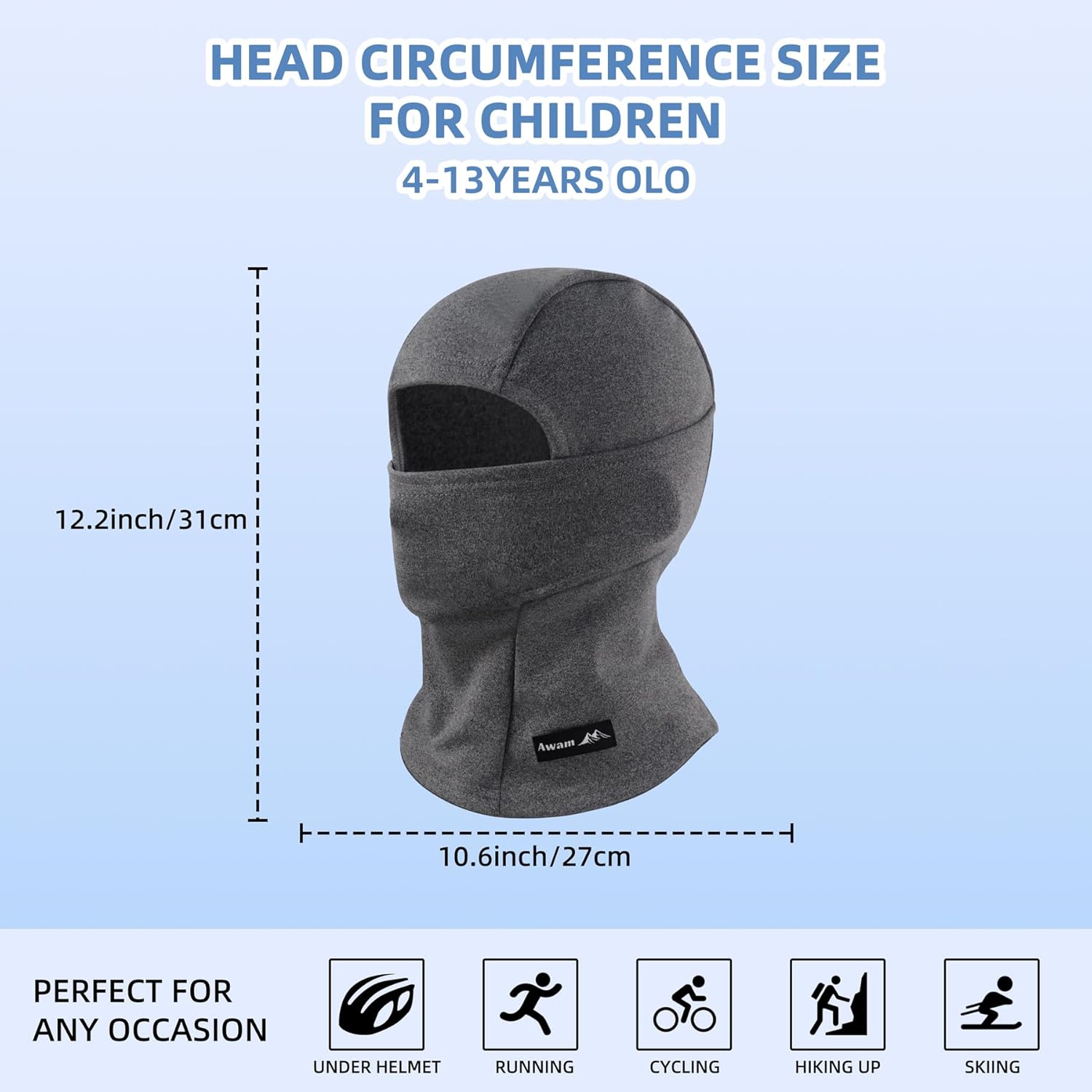 Kids Balaclava Ski Mask Windproof Fleece Face Mask for Cold Weather Neck Warmer Gaiter Full Face Mask for Boys Girls - Image 2
