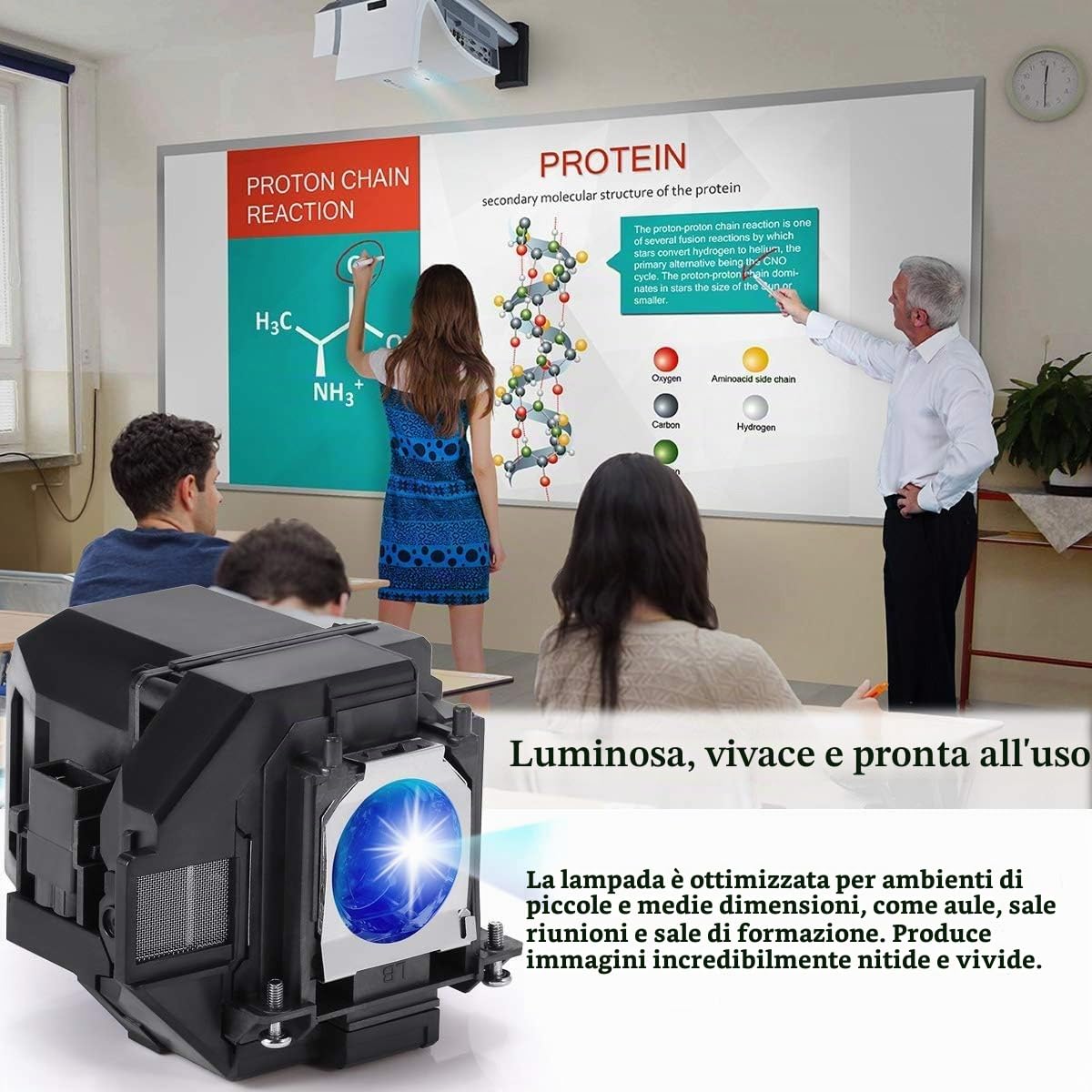 Lampada per Proiettore per Epson ELPLP96 EH-TW650 EH-TW5600 EH-TW5650 EB-U05 EB-W05 EB-W39 EB-S41 PowerLite Home Cinema 1060 2100 2150 EX7260 EX9210 EX9220 VS250 VS350 Videoproiettore