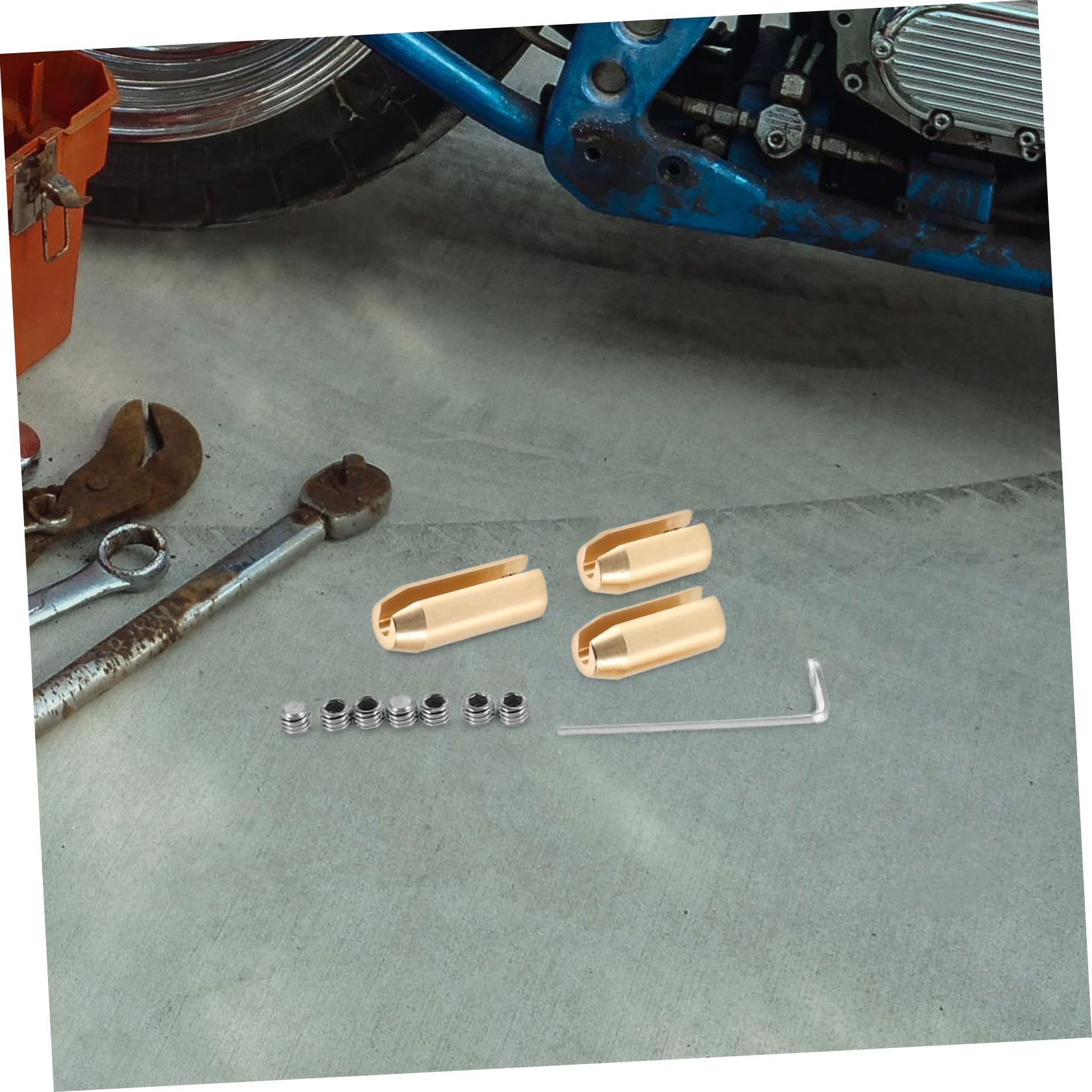 GANAZONO 1zestaw Sztuk Mosiężnych Odważników Do Balansu Kół Motocykli Reusable Wheel Balance Weights for Super Łatwa Instalacja Optymalna Stabilność Jazdy Kompatybilność z Super
