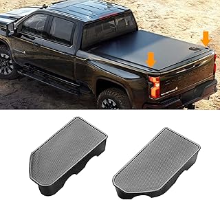 TTCR-II for GMC Sierra and Chevy Silverado Bed Rail Stake Hole Covers 2019-2023, Truck Bonneau Covers Stake Pocket Plugs for Sierra Denali/SLE/SLT/AT4/Base and Silverado High Country/LT/LTZ (2 Packs)