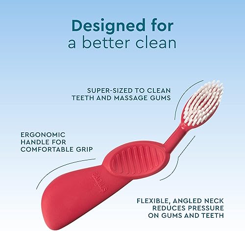 Miniatura 3 de RADIUS Flex Brush with Soft Bristles Toothbrush BPA Free & ADA Accepted Designed to Improve Gum Health & Reduce Issues - Right Hand - BlackGreen -
