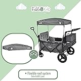 FableKids Follower Wagon Leo X4Plus with Roof | Foldable Transport Trolley | Loadable up to 20 kg per seat | 4X 5-point Belt | 360° Off Road Wheels | Foot Brake | Oxford 600D | Ventilation Grid - 5