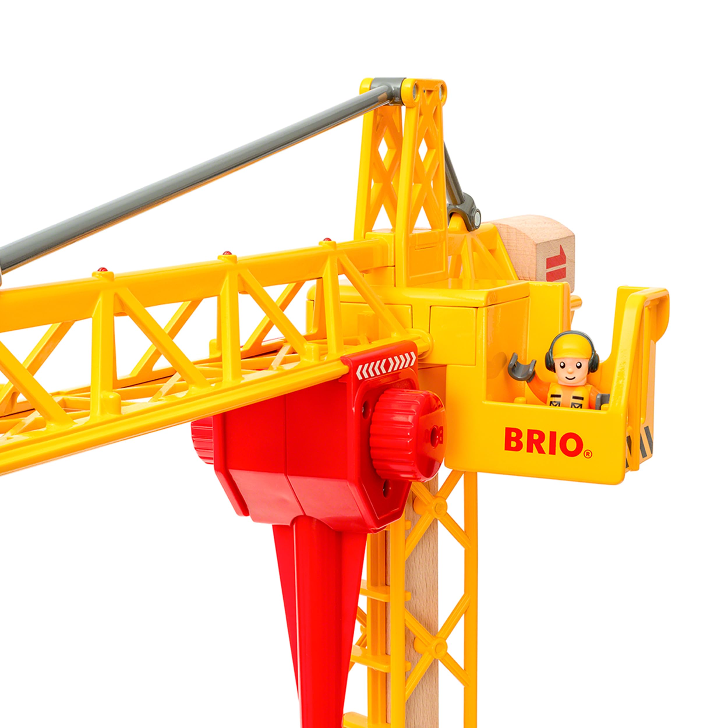 BRIO World Großer Baukran mit Licht - Spielzeug ab 3 Jahre