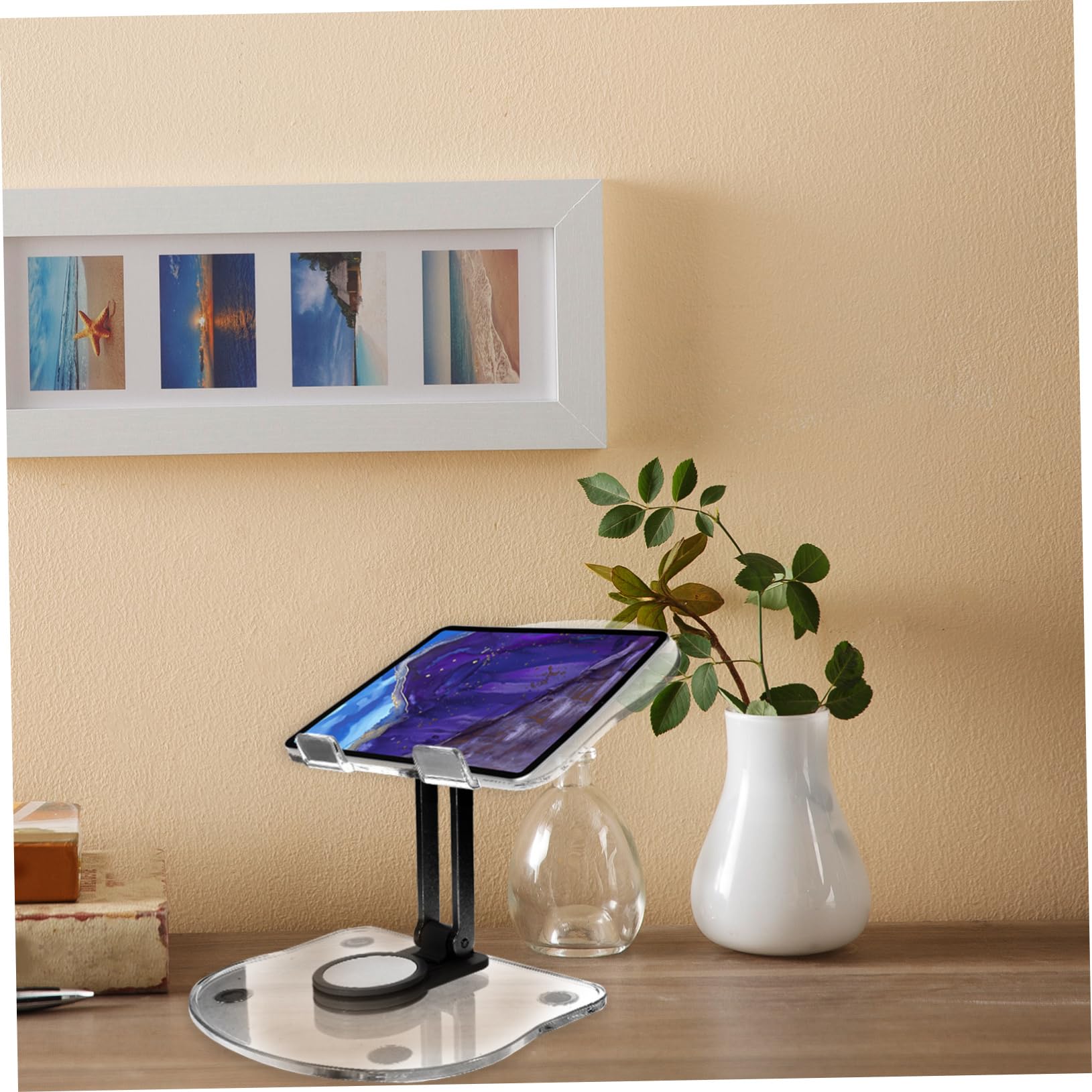 Regolabile per Tablet Stand Girevole per Scrivania Porta Tablet Antiscivolo per Giocare Guardare Video e Leggere