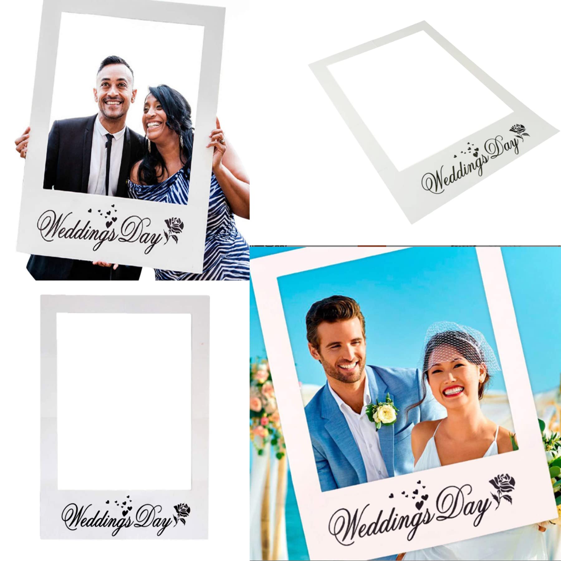 52 Props Per Foto Booth Matrimonio - Kit Decorazioni Con Cornice - Foto 8