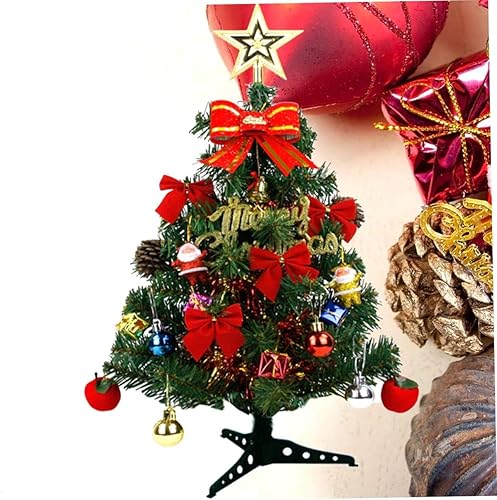 Miniatura 6 de ABOOFAN 2 piezas de árbol de Navidad para niños con adornos, modelo de árbol de Navidad, árbol de Navidad, árbol de Navidad, pequeño decorado, árbol