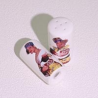 Vista 4 de Juego de saleros y pimenteros de cerámica, bonito salero y pimentero para decoración de mesa de cocina, dispensador de sal y pimienta estilo vintage