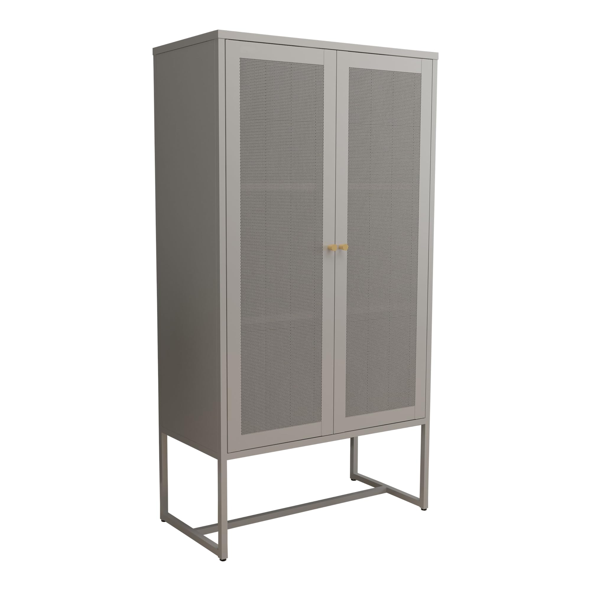 [en.casa] Aktenschrank Sund Metallschrank mit 2 Türen Büroschrank 150 x 80 x 40 cm Mehrzweckschrank Stahl Grau