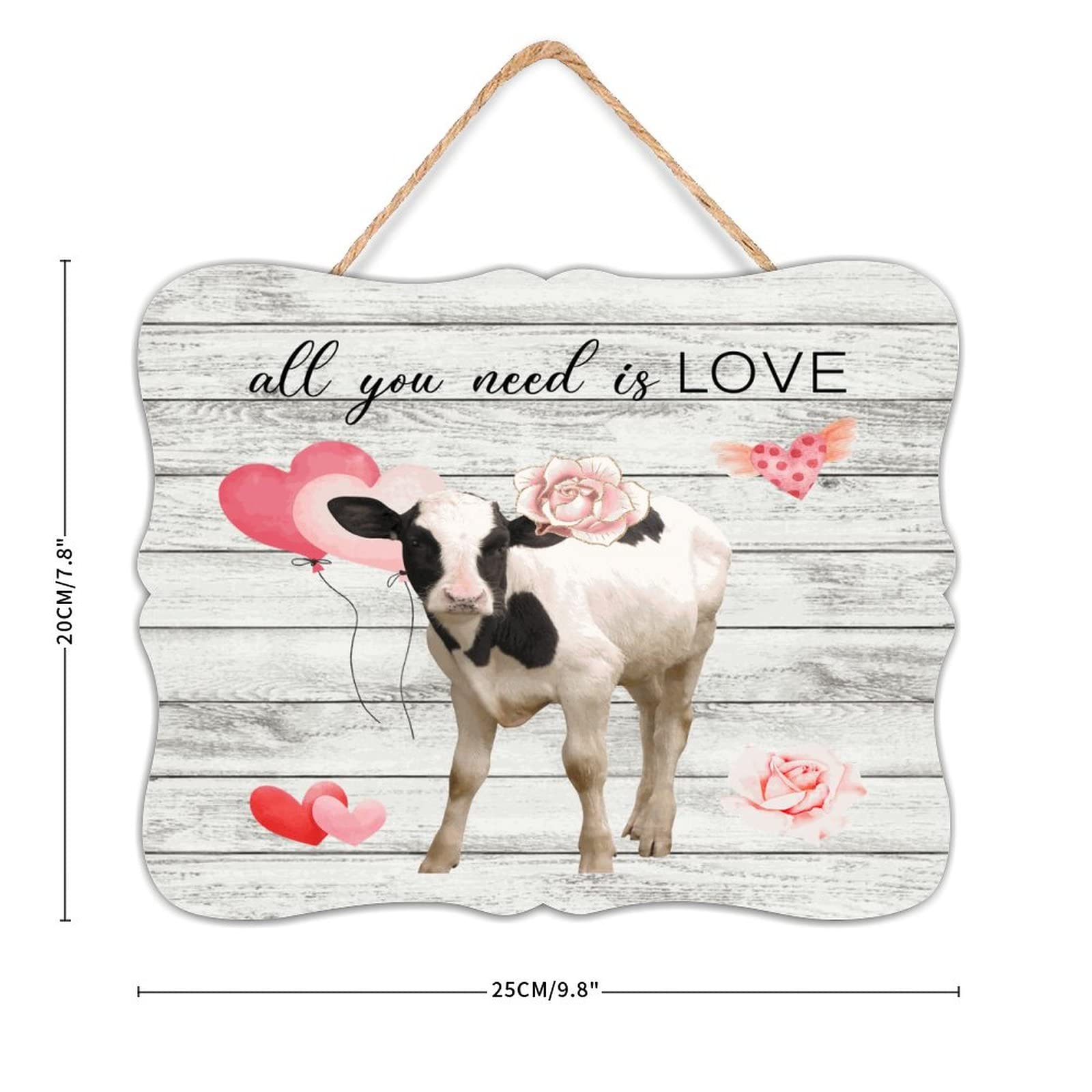 Targa In Legno Rustico "Let All You Do Be Done In Love" | 30x45 Cm Con Cornice | Decorazione Parete Fatta A Mano