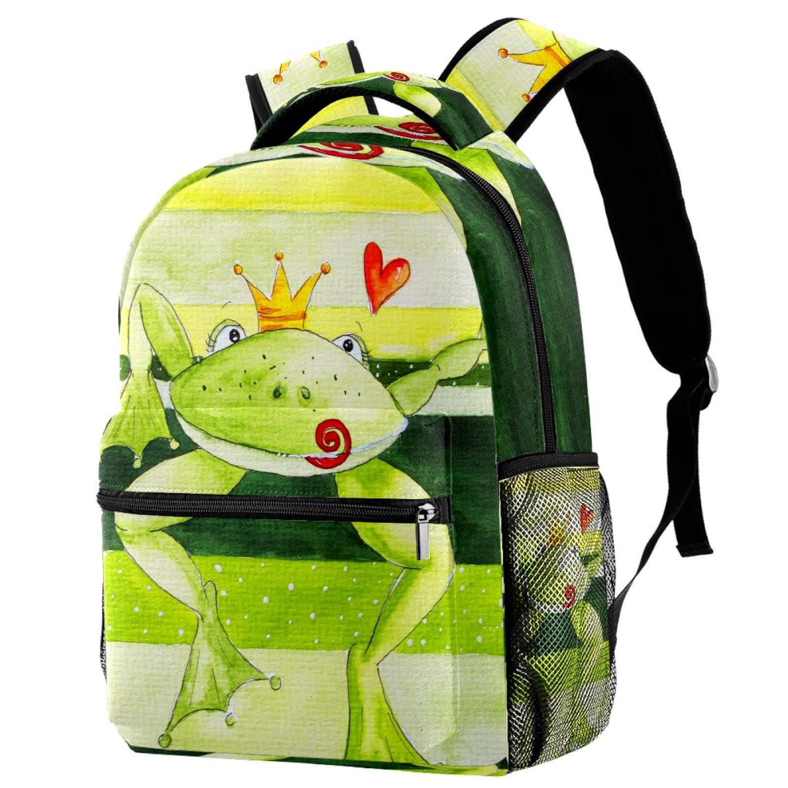Sac à dos d'école prince grenouille multicolore 29x20x40cm - 7