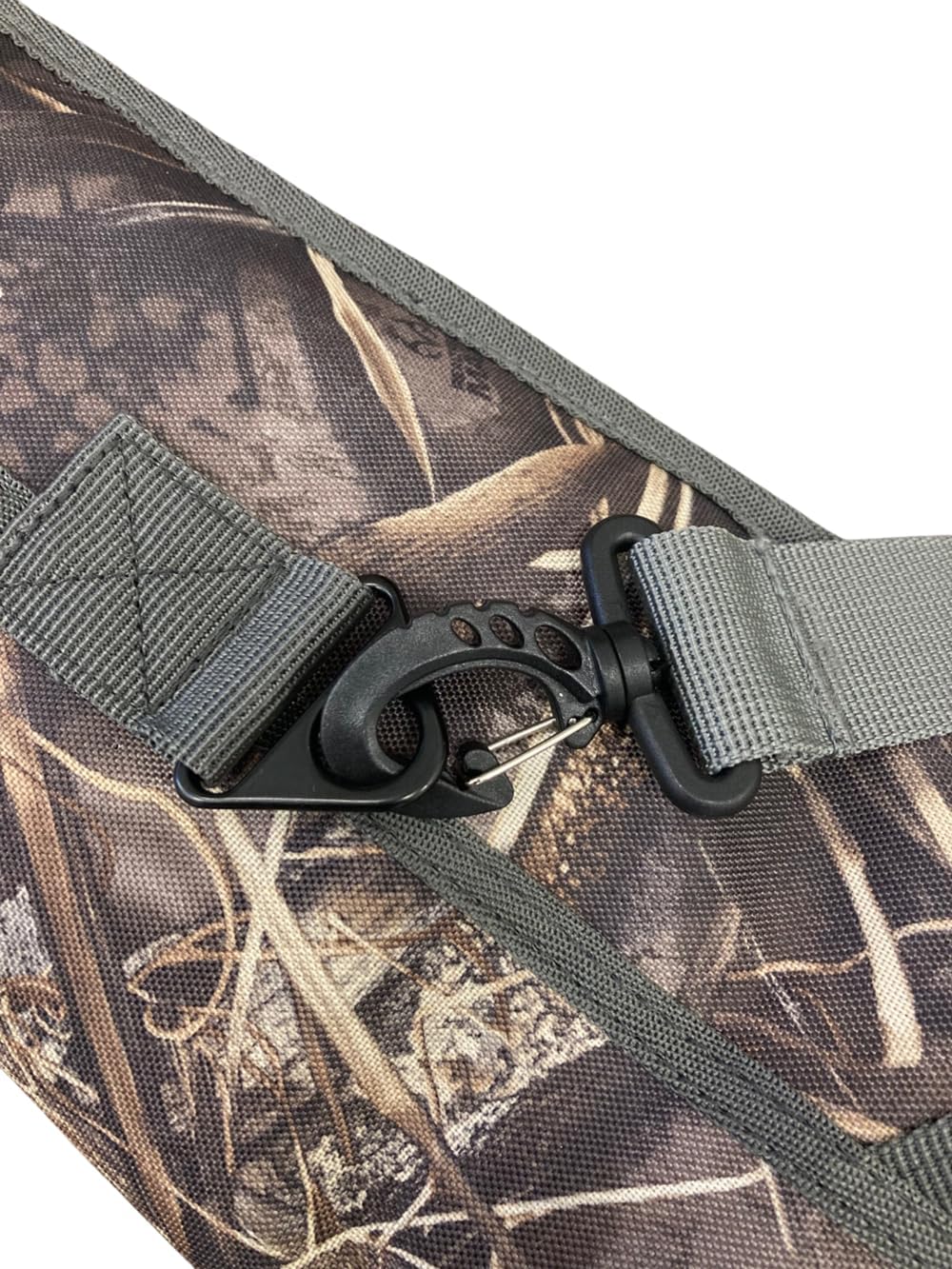BENELLI Ducker Pro 53" Shotgun Waterfowl Hunting Gun Case, Max-7 Camo, 600D PVC-Backed, Water-Resistant Zipper, Oversized Pouch & Carry Strap, with Padded Sling