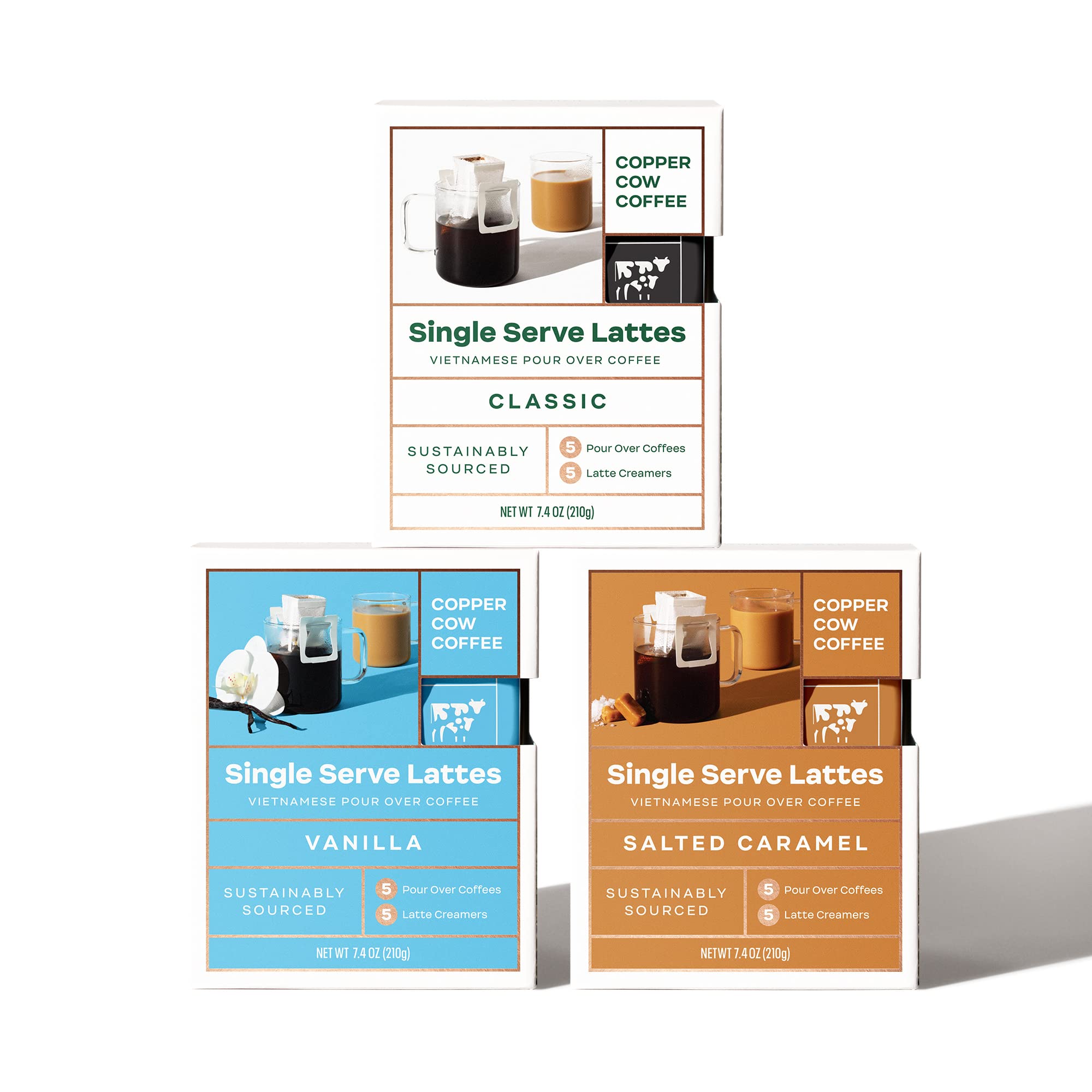 Buy Copper Cow Coffee Vietnamese Pour Over Coffee with Sweetened Condensed Milk Creamer Single