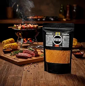 Farofa para Churrasco Temperada Crocante Pronta para Servir 300g - FOTIA (Caseiro)