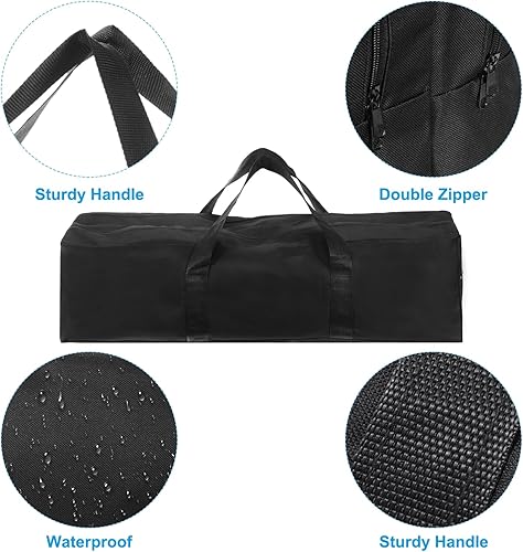 Miniatura 4 de PATIKIL Bolsa de repuesto para silla de campamento de 25 pulgadas, bolsa de transporte plegable de nailon, bolsa grande de doble bolsillo con