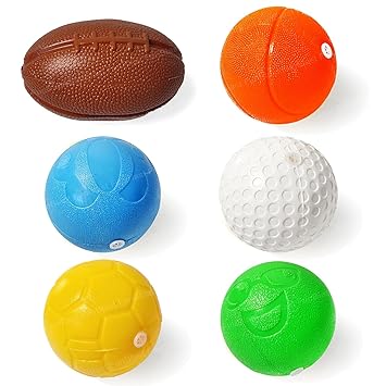 Pack of 6 Colorful Squeeze chuchu Balls Bath Toys for kids